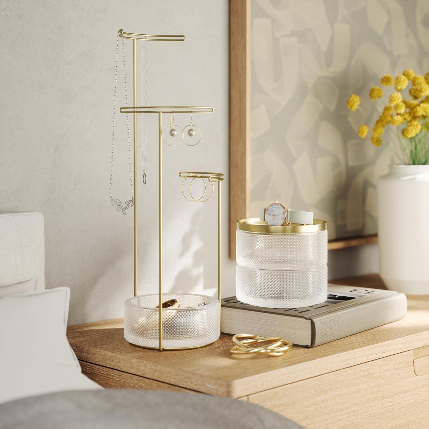 Soporte de Joyería Umbra Tesora con Base de Vidrio 42cm