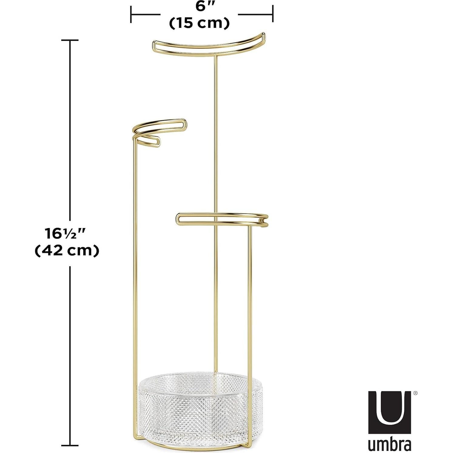 Soporte de Joyería Umbra Tesora con Base de Vidrio 42cm