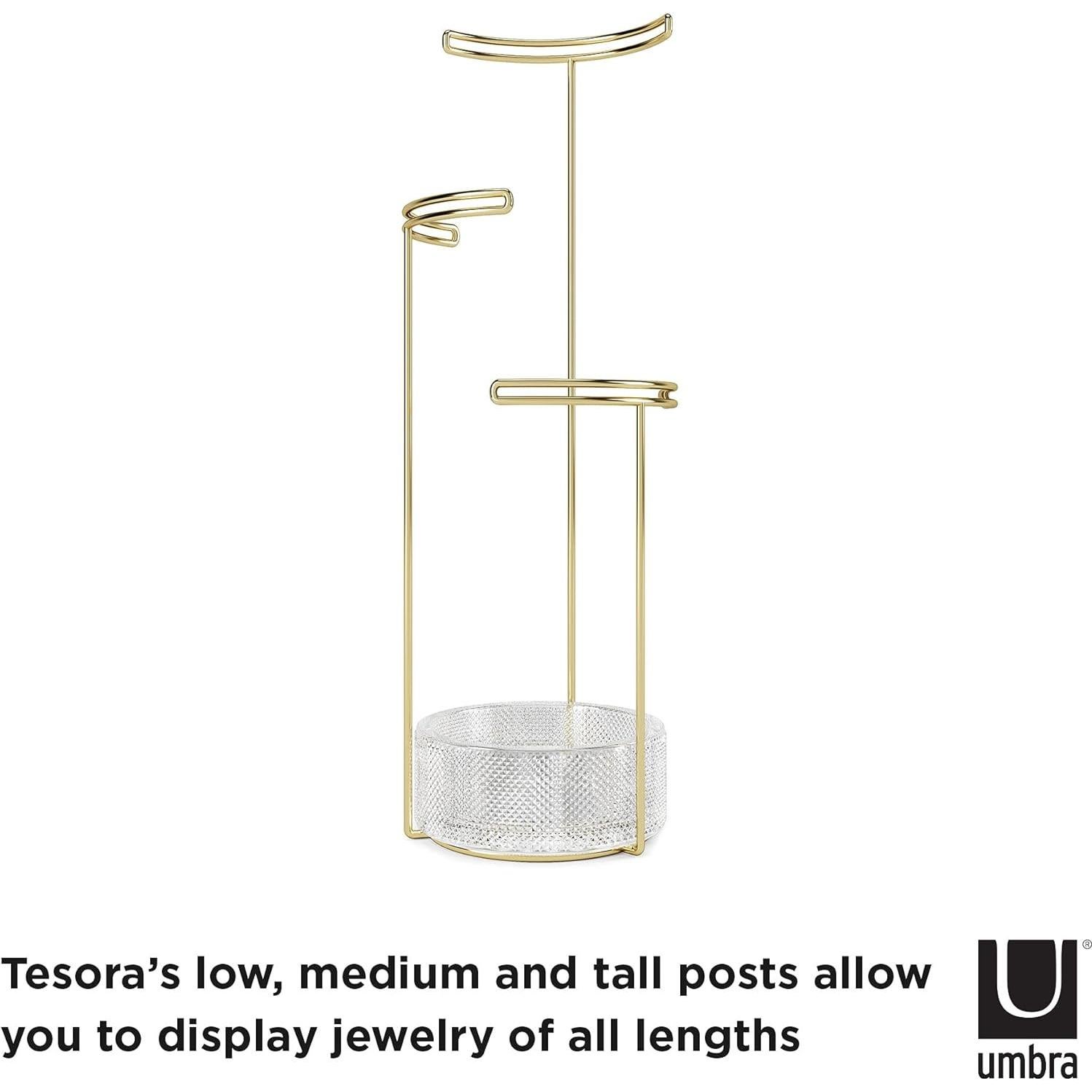 Soporte de Joyería Umbra Tesora con Base de Vidrio 42cm