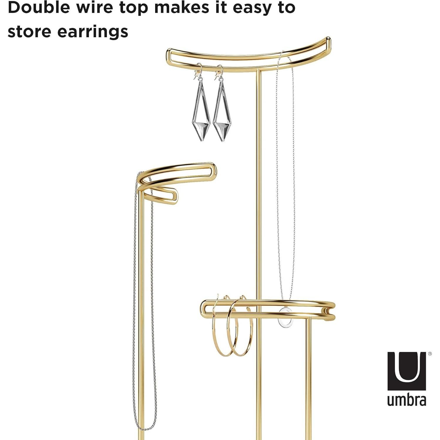 Soporte de Joyería Umbra Tesora con Base de Vidrio 42cm