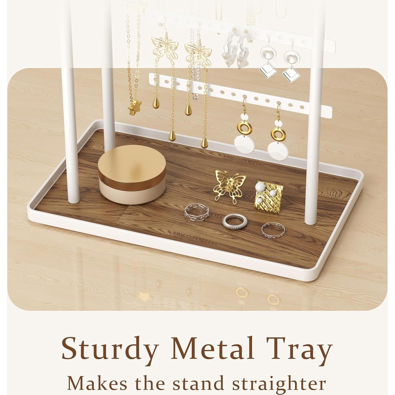 Soporte de Joyería Jockcaras Blanco Ajustable 44.5 cm