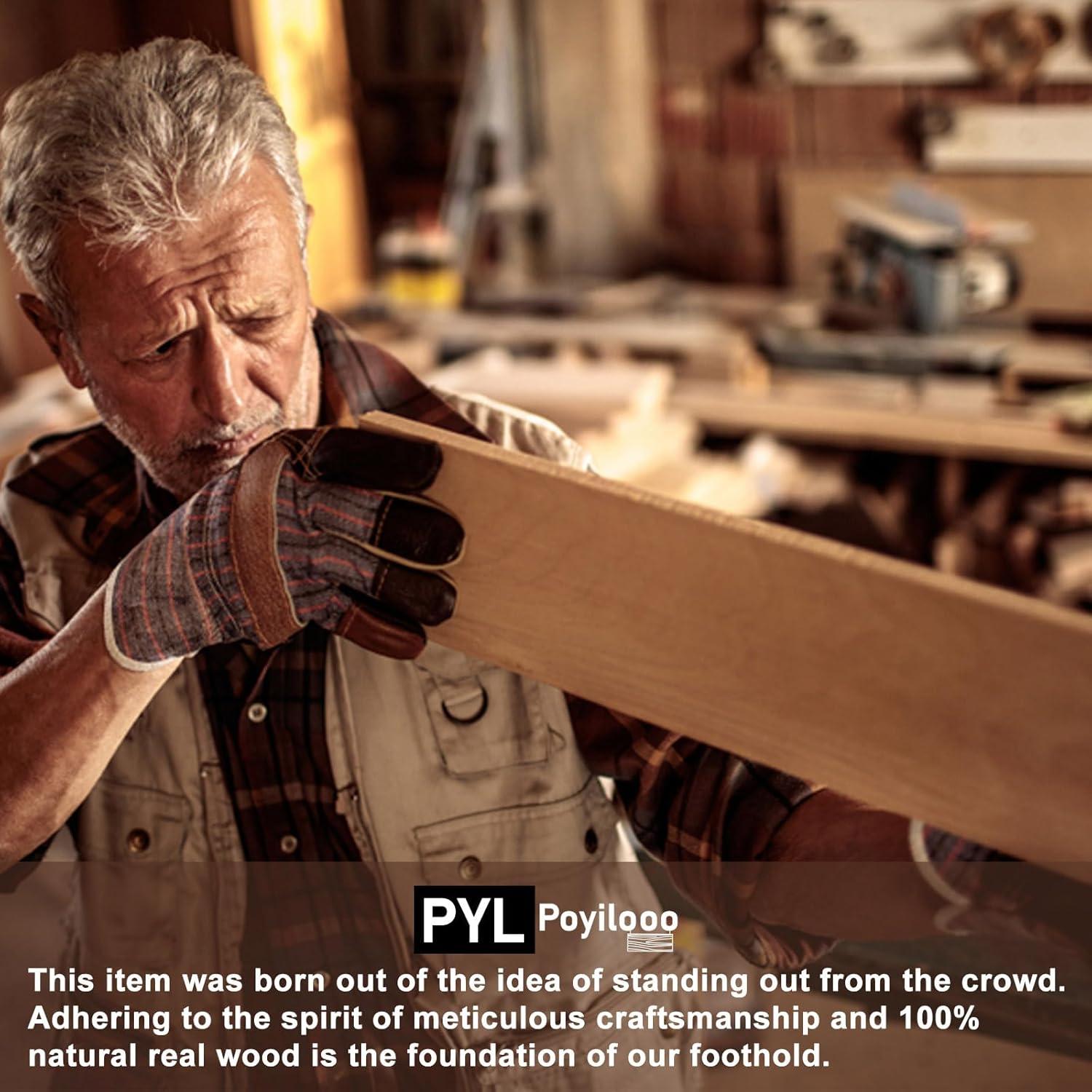 Organizador de Pendientes Poyilooo de Madera Rústica 5 Capas