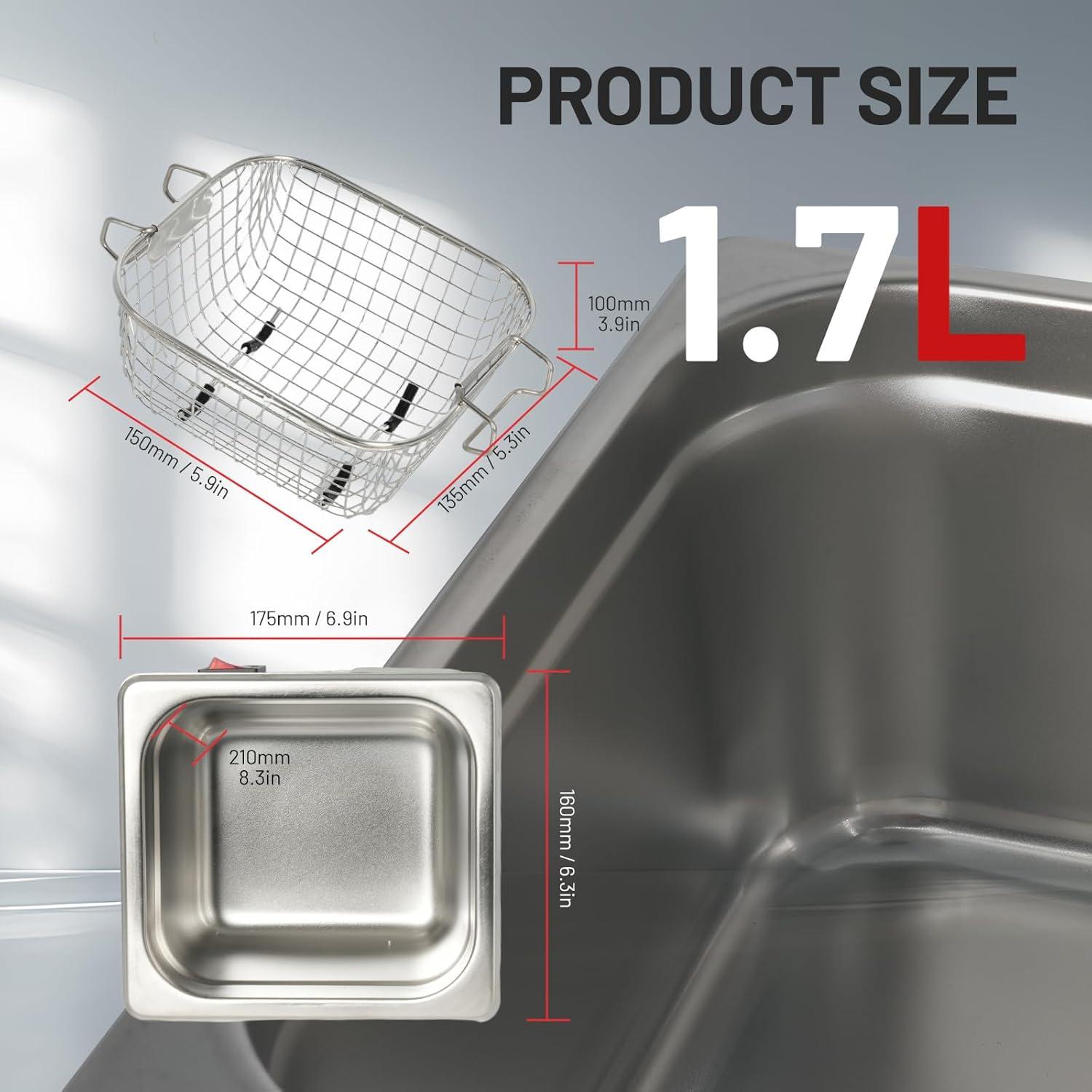 Limpiador Ultrasónico ZKH 2L con Calentador y Temporizador