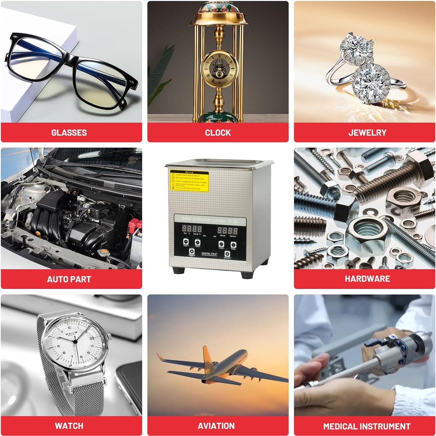 Limpiador Ultrasónico ZKH 2L con Calentador y Temporizador