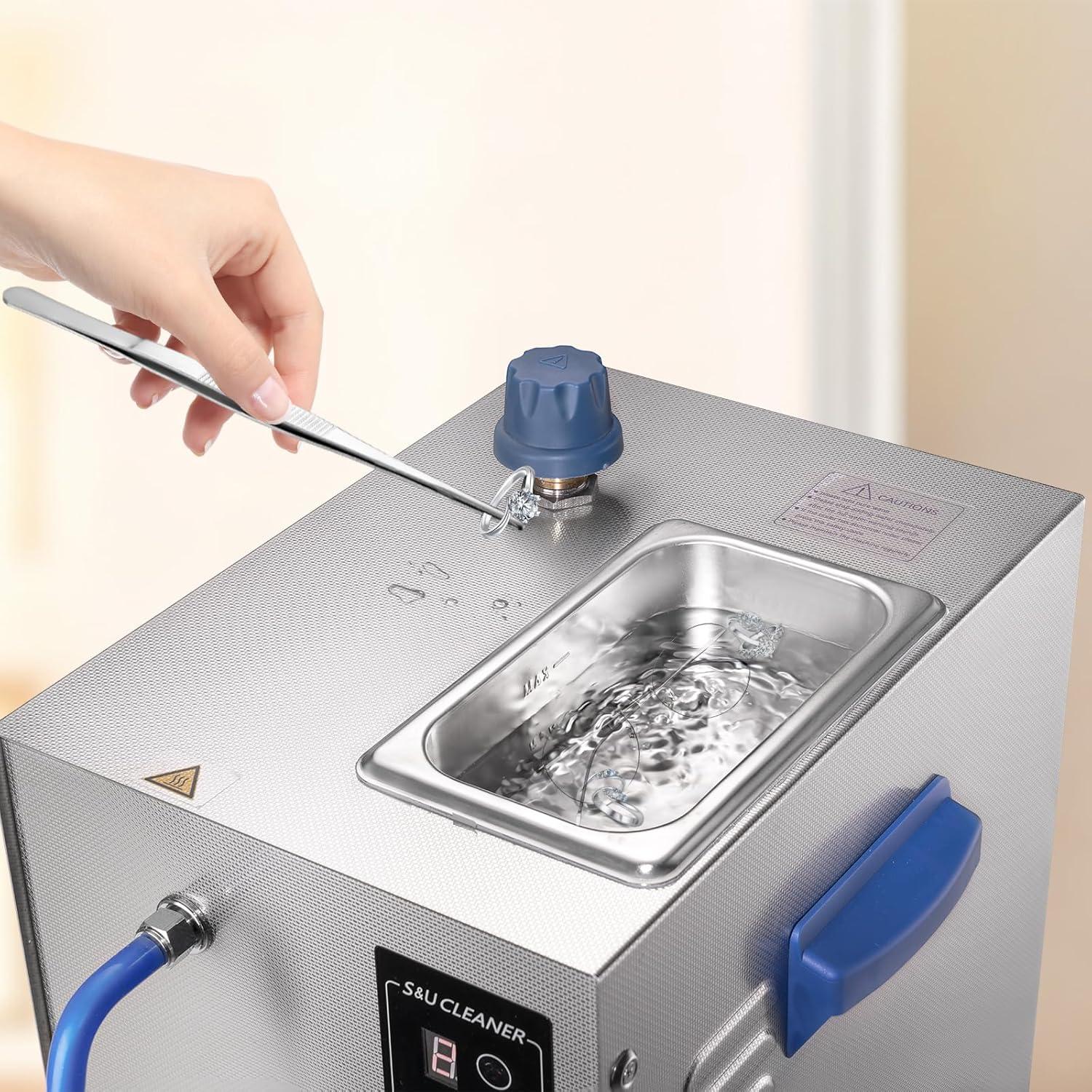 Limpiador de Joyas DZQ 2 en 1 Vapor 1200W Ultrasonido 40W