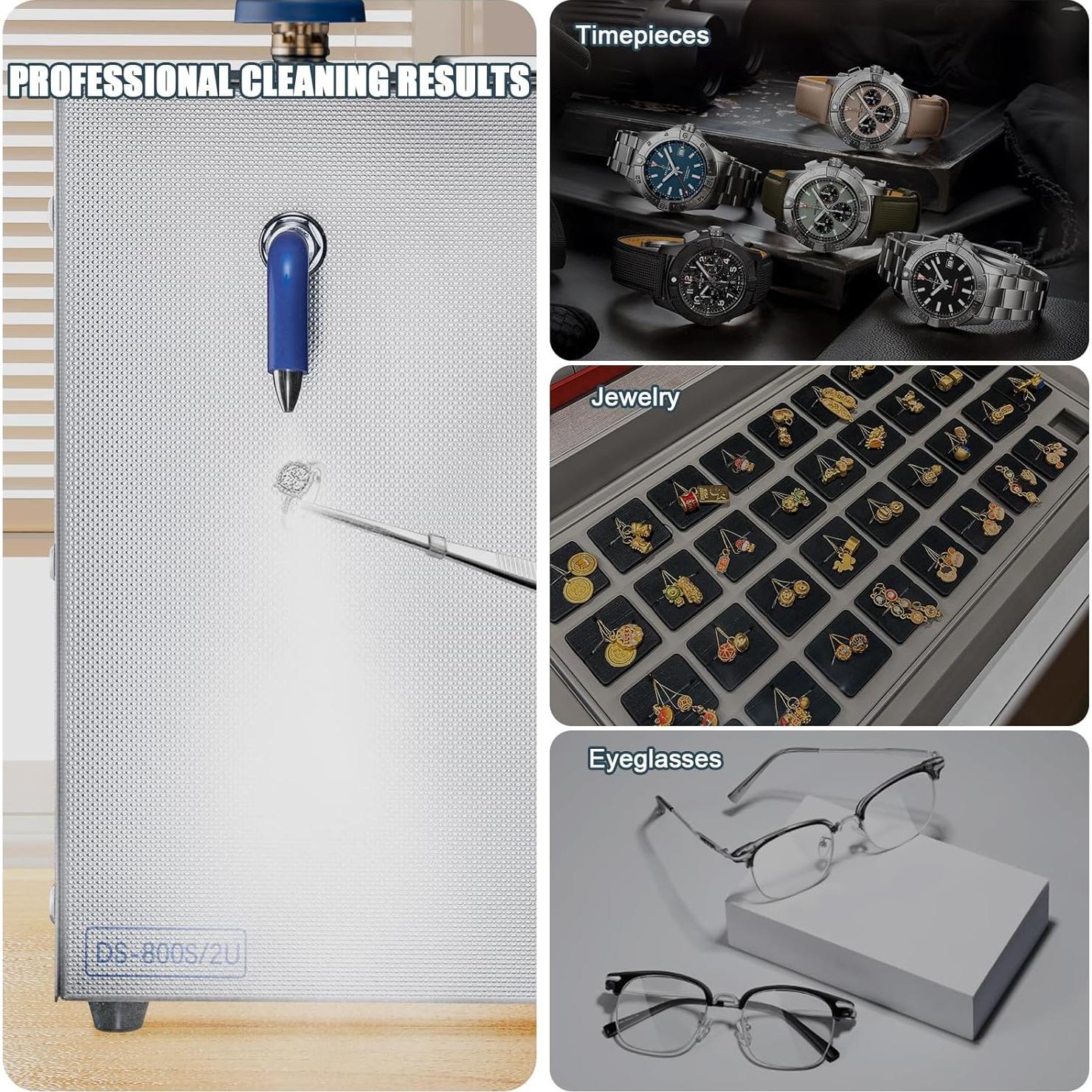 Limpiador de Joyas DZQ 2 en 1 Vapor 1200W Ultrasonido 40W