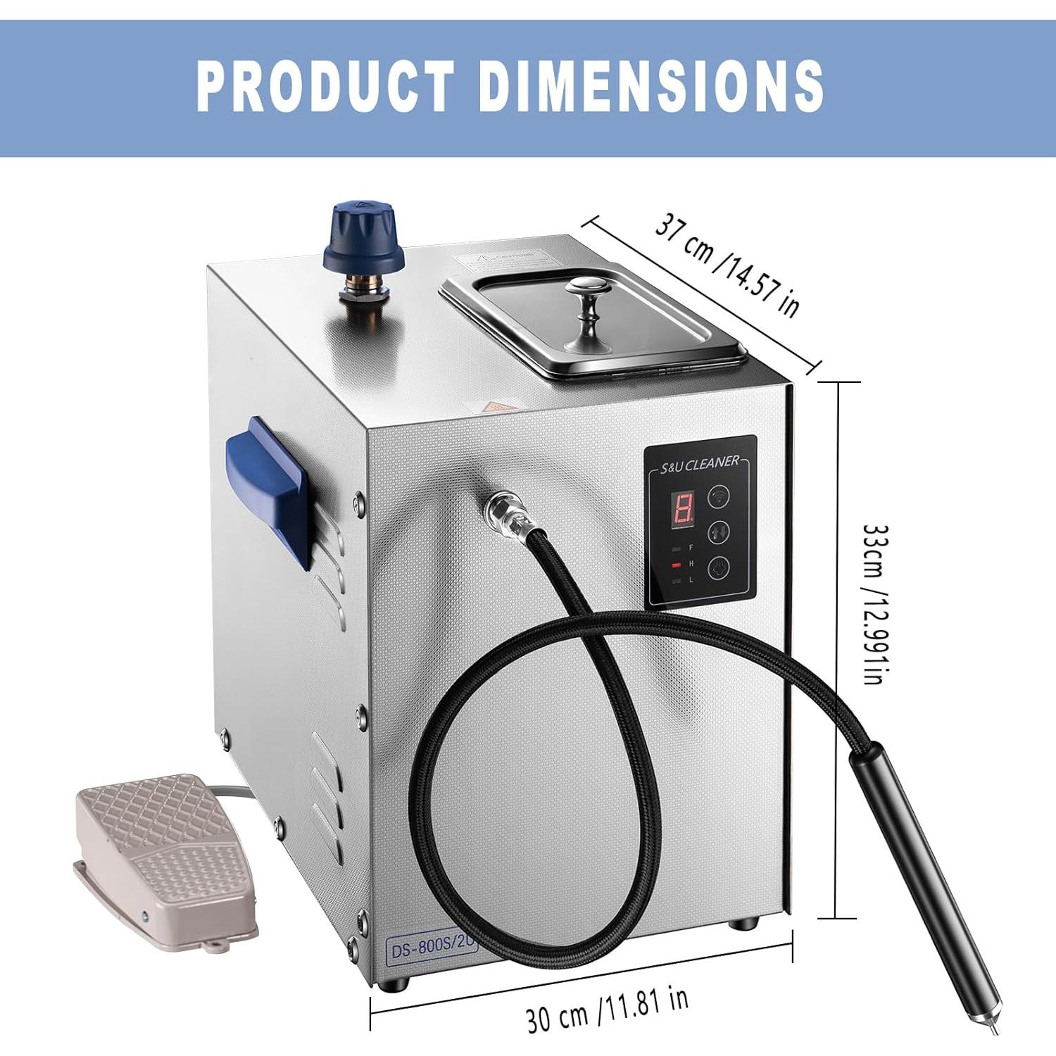 Limpiador de Joyas DZQ 2 en 1 Vapor 1200W Ultrasonido 40W