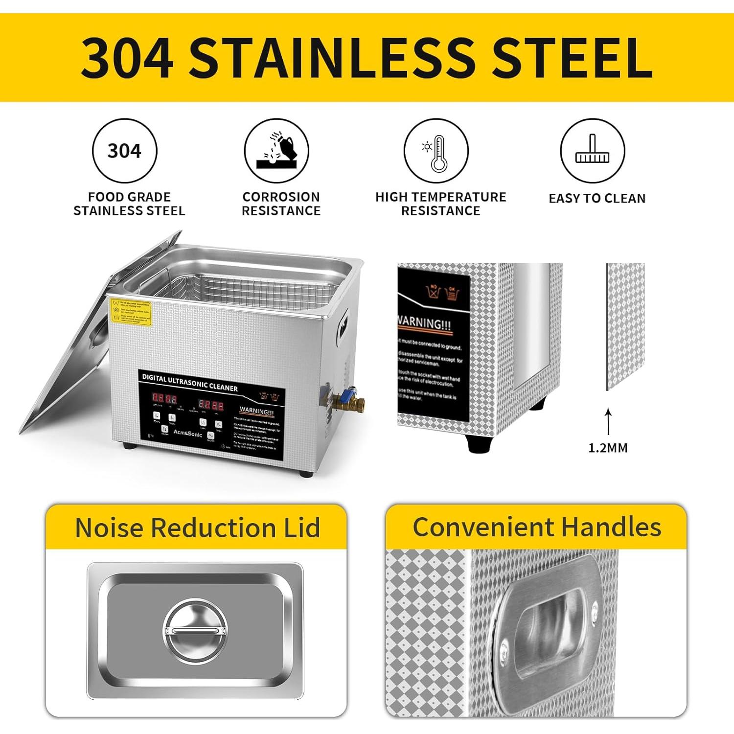 Máquina de Limpieza Ultrasónica 15L ACMESONIC Digital 40kHz