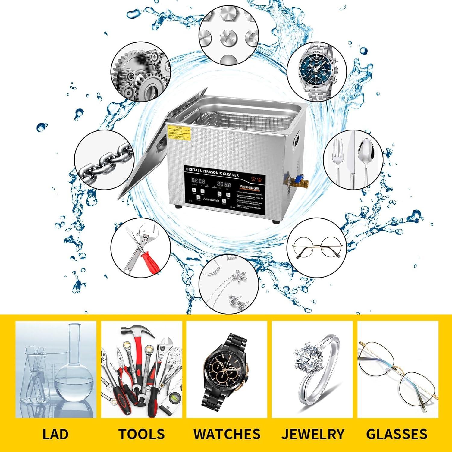 Máquina de Limpieza Ultrasónica 15L ACMESONIC Digital 40kHz