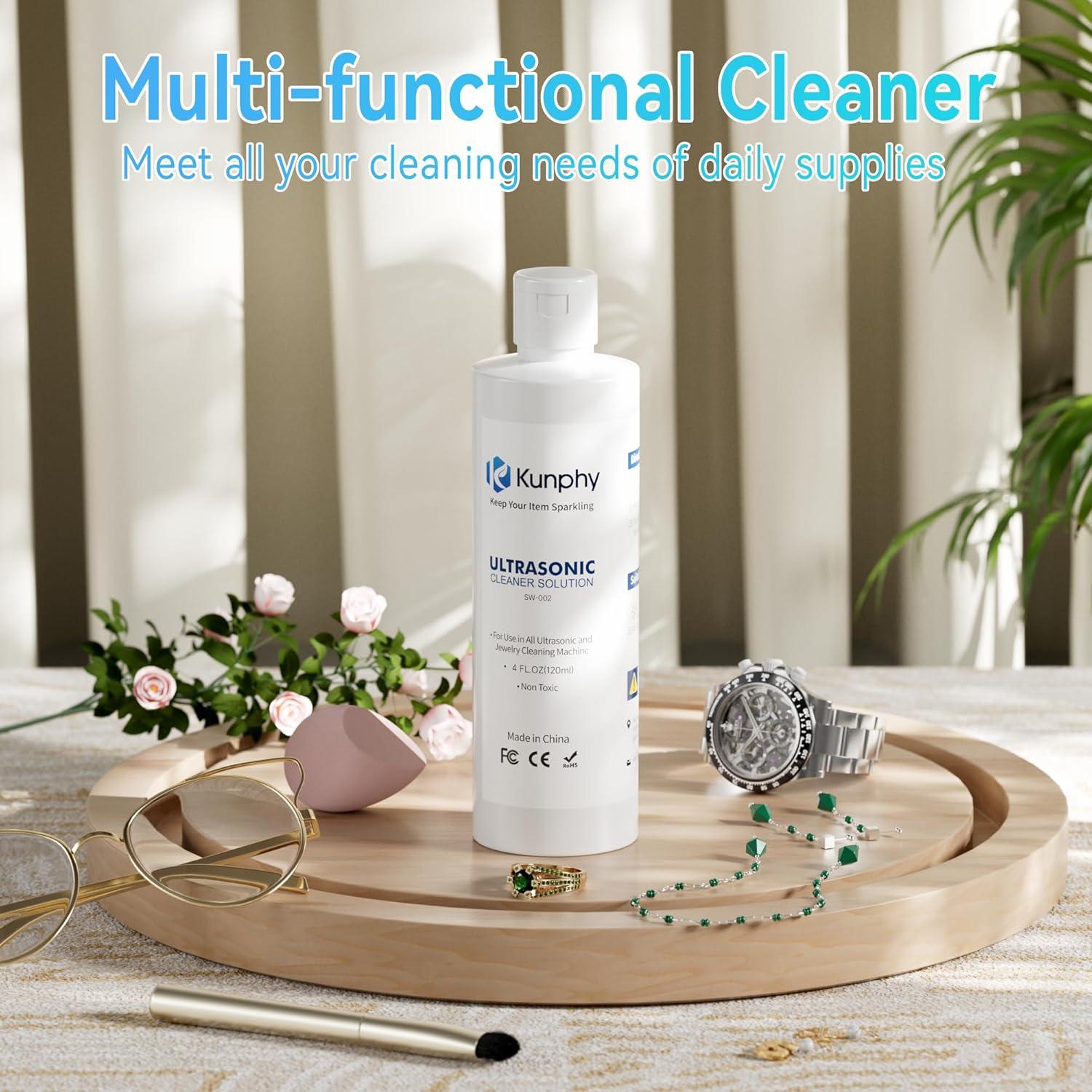 Limpiador de Joyas KUNPHY 120ml - Solución Limpiadora Sónica