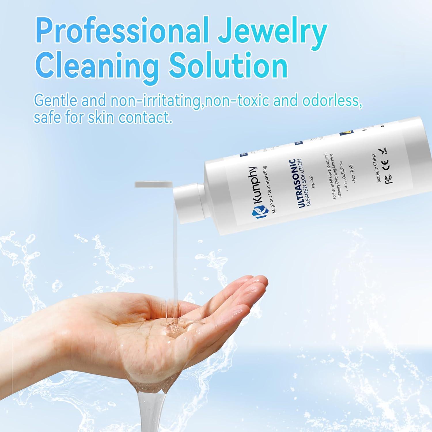 Limpiador de Joyas KUNPHY 120ml - Solución Limpiadora Sónica