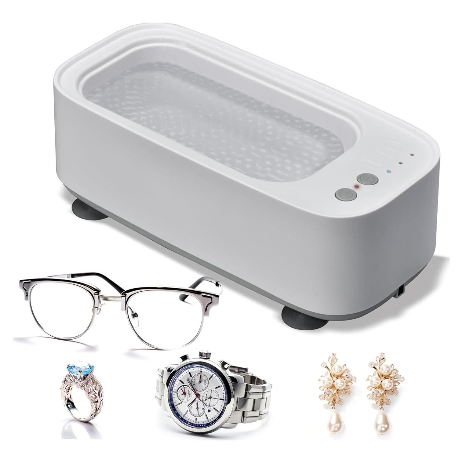 Limpiador Ultrasónico de Joyas Xiqiqi 600ml 3 Modos Gris