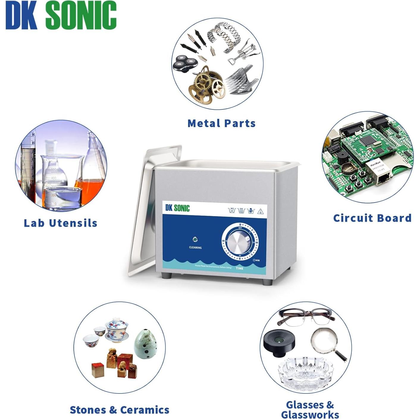 Limpiador Ultrasónico DK SONIC 1.5L 60W Acero Inoxidable