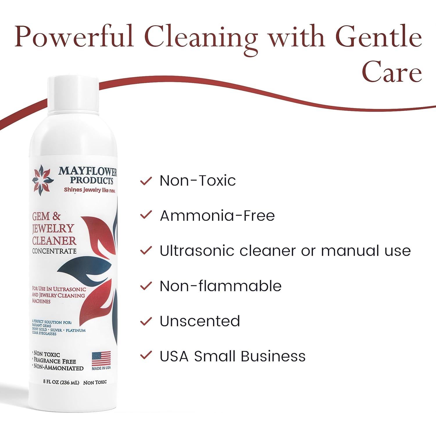Limpiador de Joyas Mayflower 236 ml No Tóxico para Ultrasonido