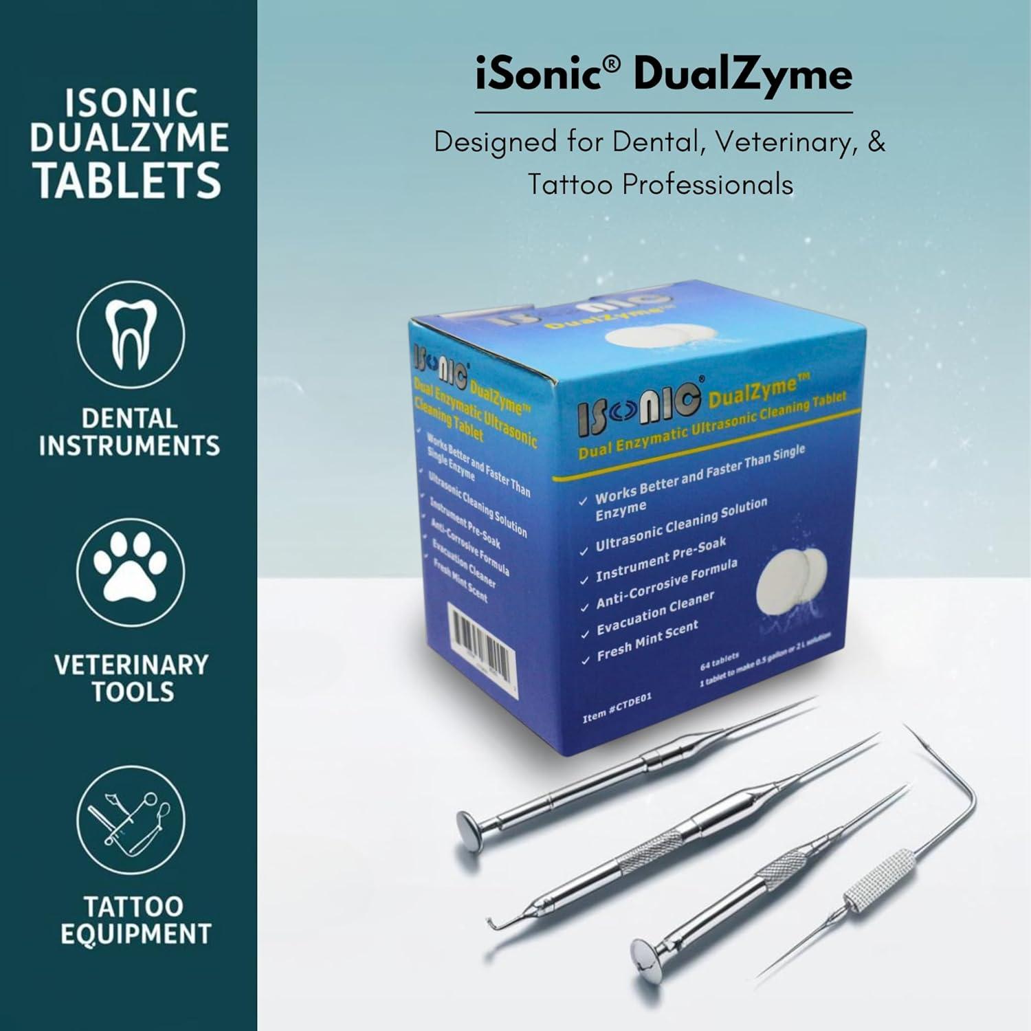 Tableta de Limpieza Ultrasonica Enzimática Dual iSonic CTDE01