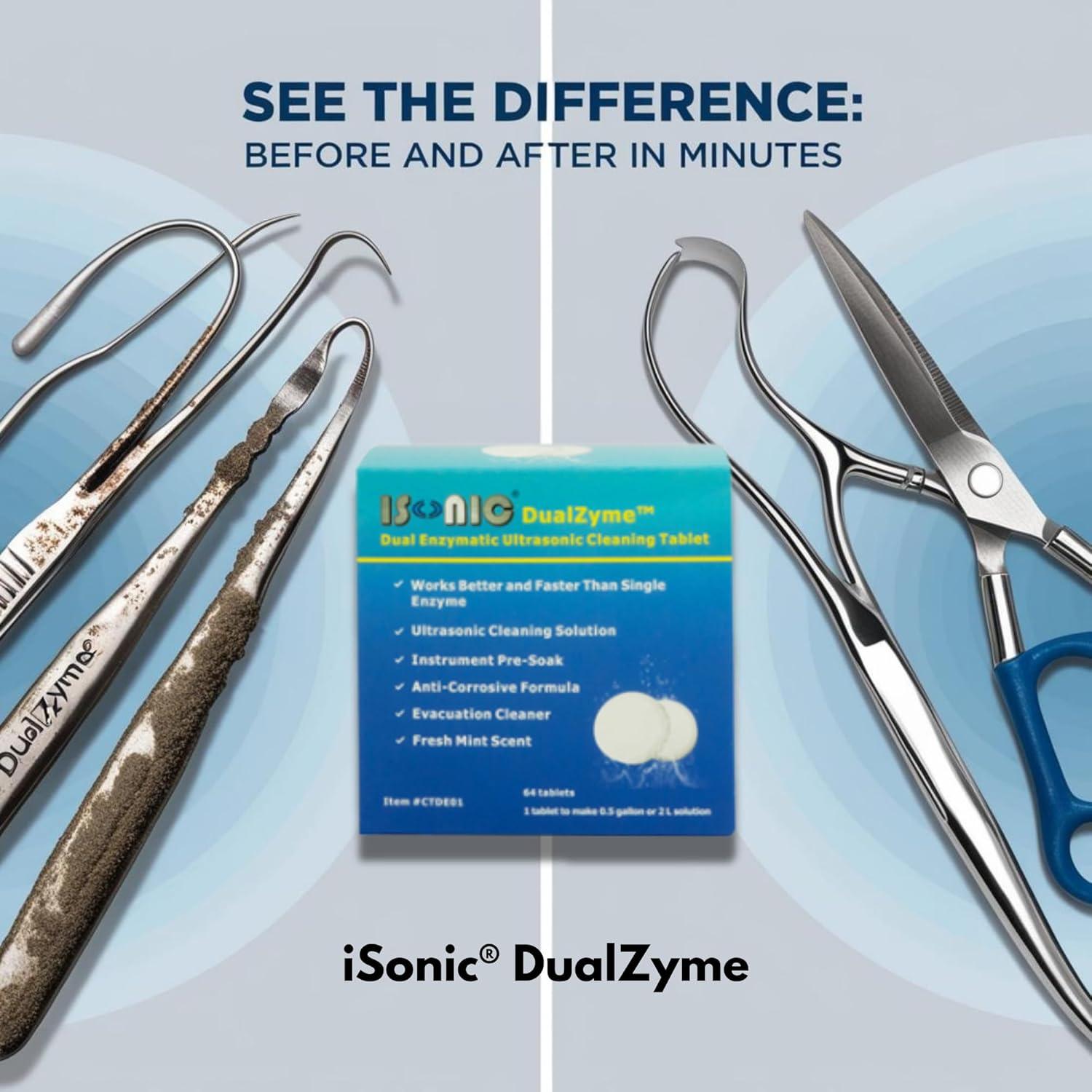 Tableta de Limpieza Ultrasonica Enzimática Dual iSonic CTDE01