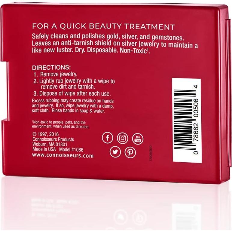 Toallitas de Limpieza de Joyería Connoisseurs 40 Unidades