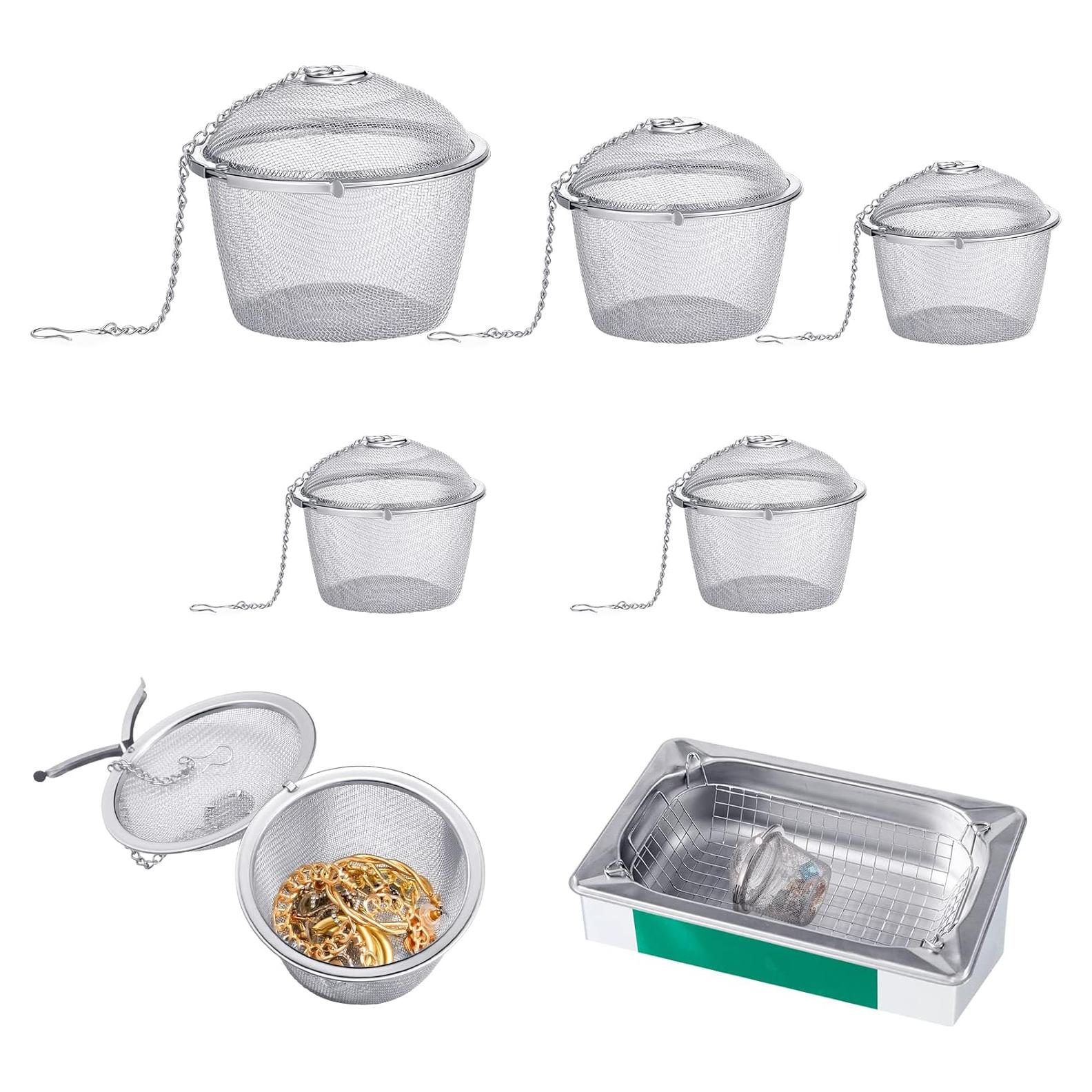 Cestas de limpieza de joyas Rozer 5 Pcs acero inoxidable