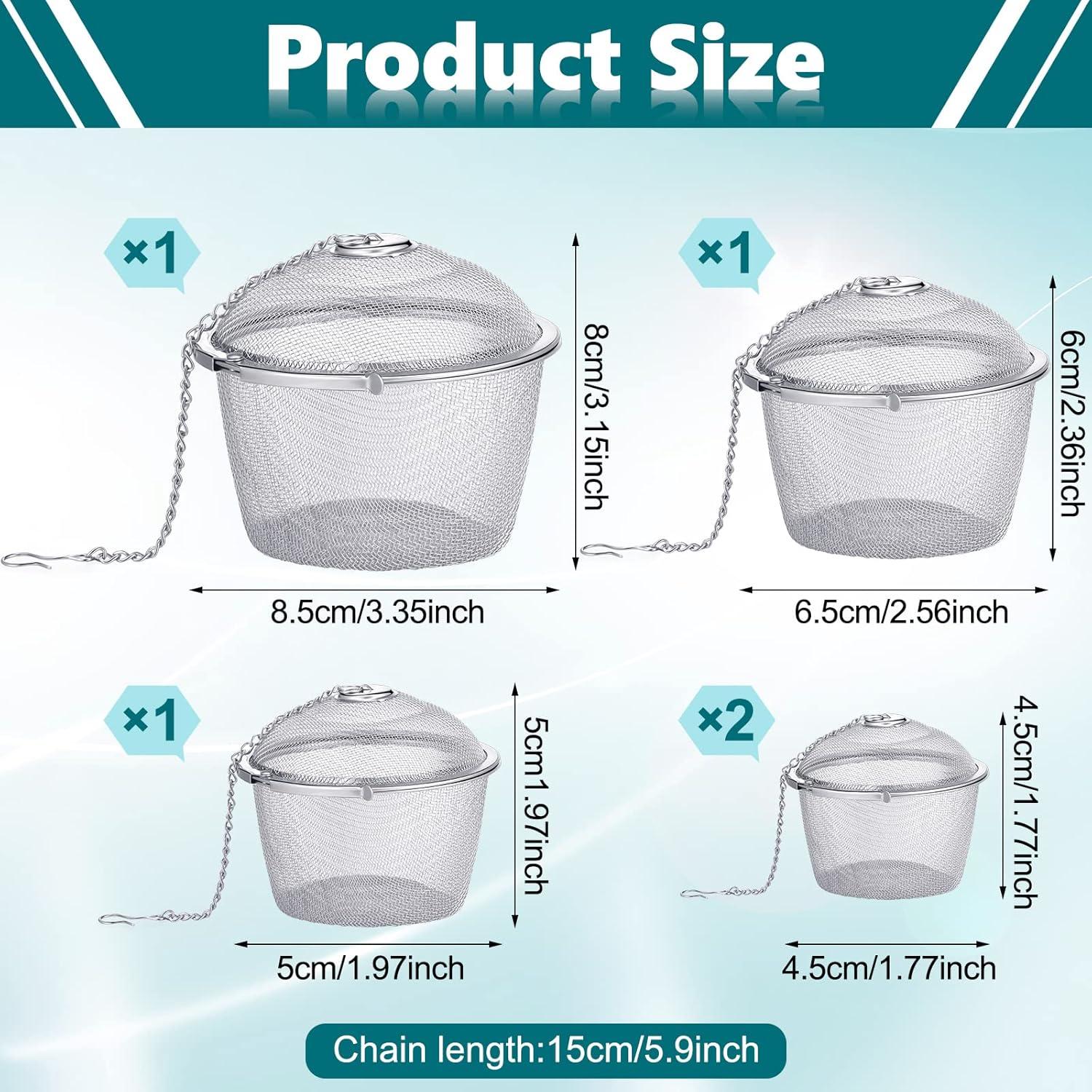 Cestas de limpieza de joyas Rozer 5 Pcs acero inoxidable