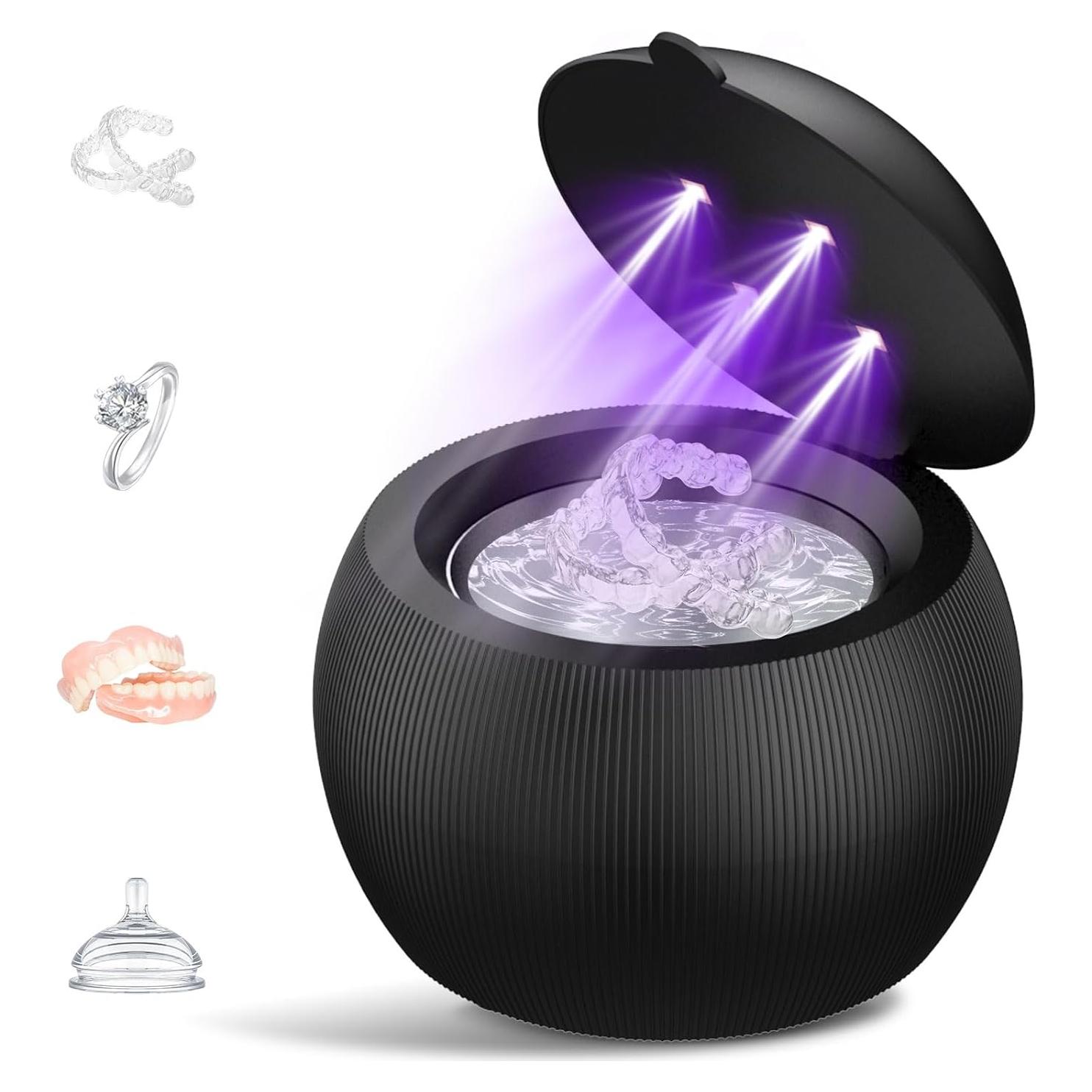 Limpiador Ultrasonico UV Voraiya para Dentaduras y Retenedores