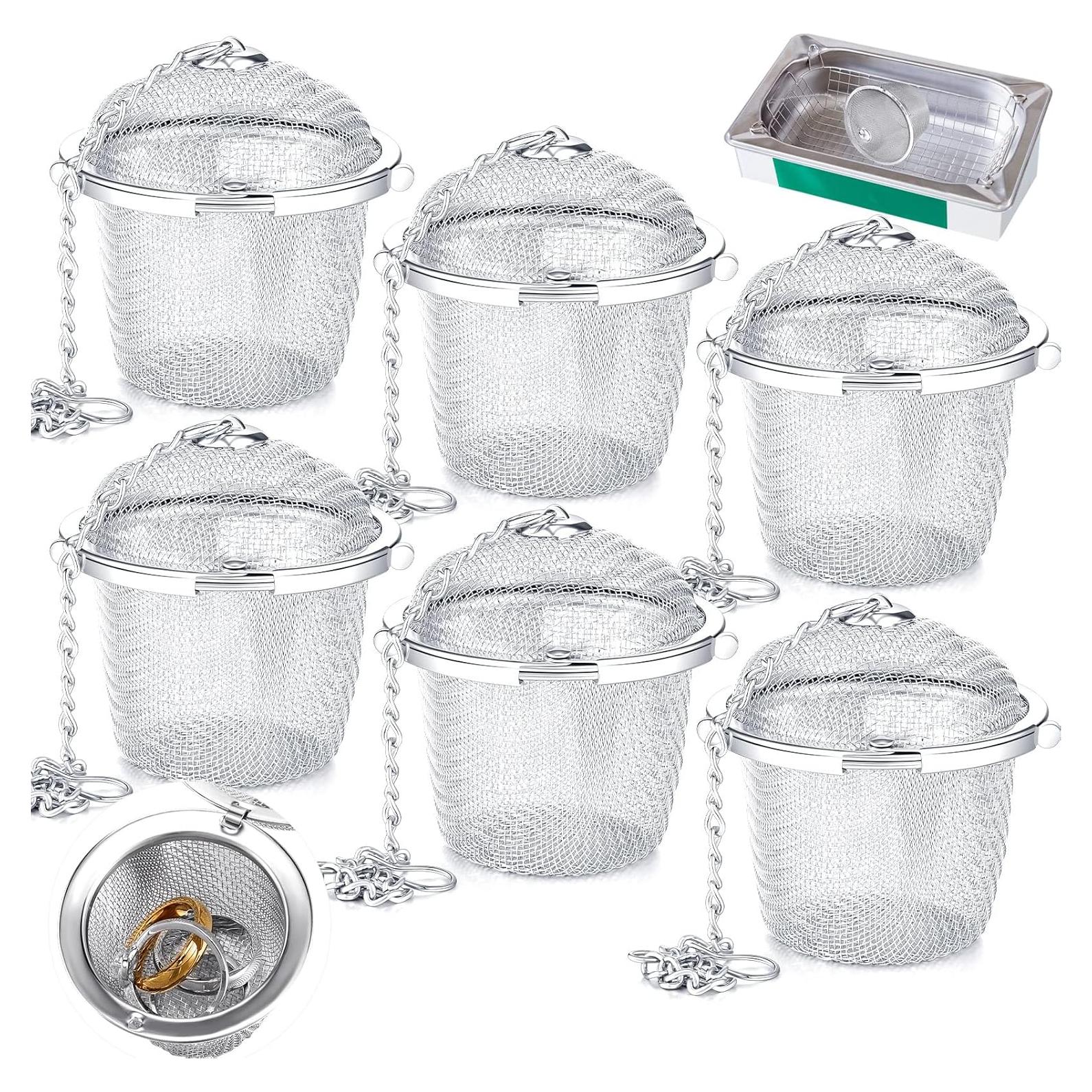 6 Cestas de Limpieza Ultrasónica Acero Inoxidable Potchen