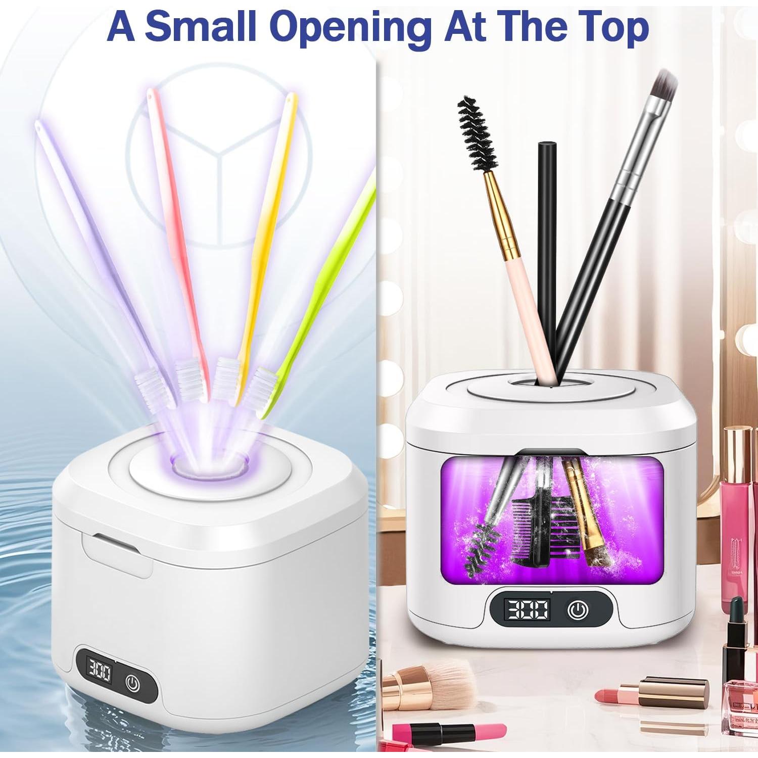 Limpiador Ultrasónico VJK 300ML con UV para Dentaduras y Joyería