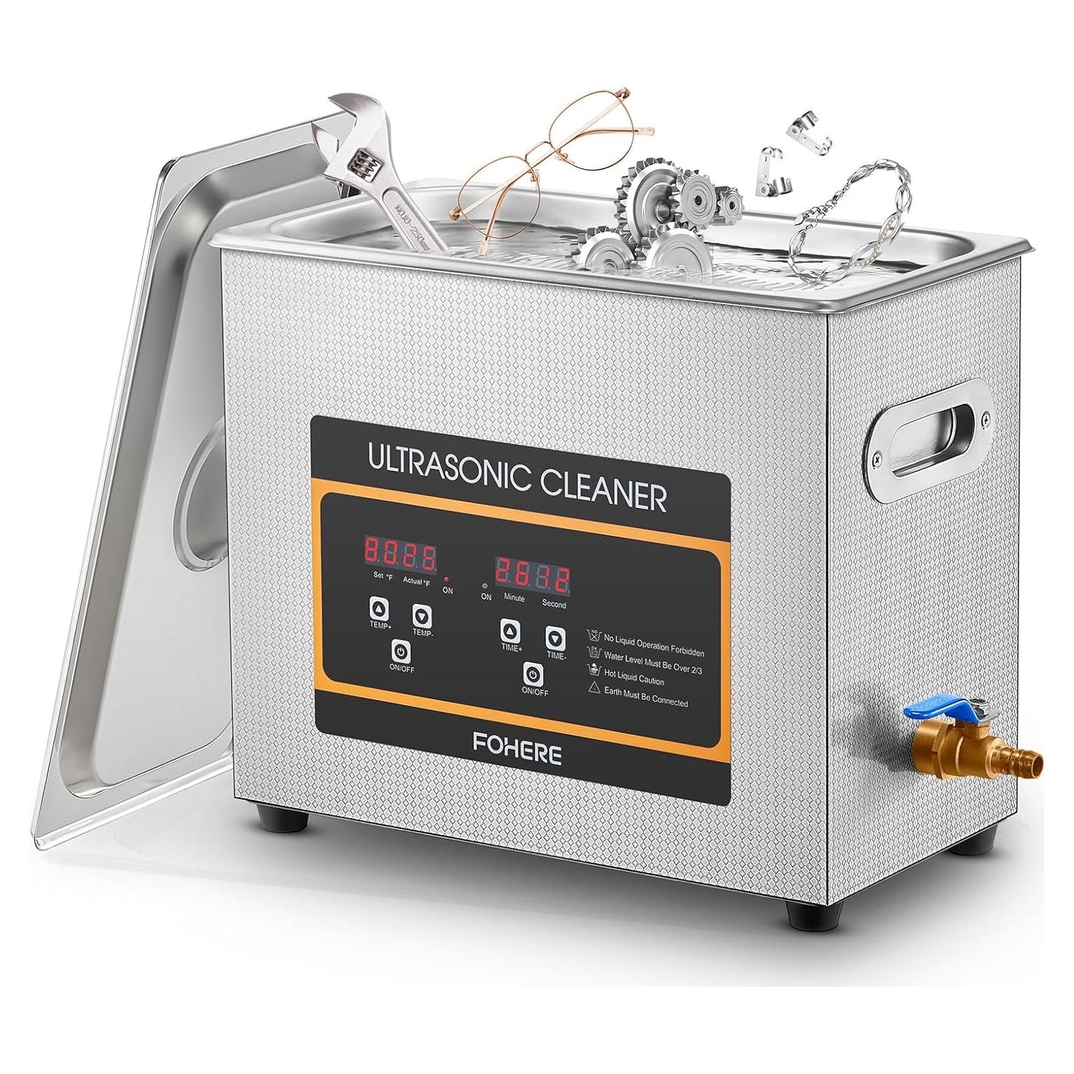 Limpiador Ultrasónico FOHERE JX-031S 6.5L 180W con Calentador