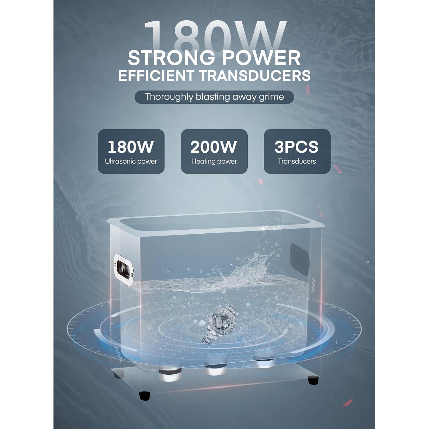 Limpiador Ultrasónico FOHERE JX-031S 6.5L 180W con Calentador