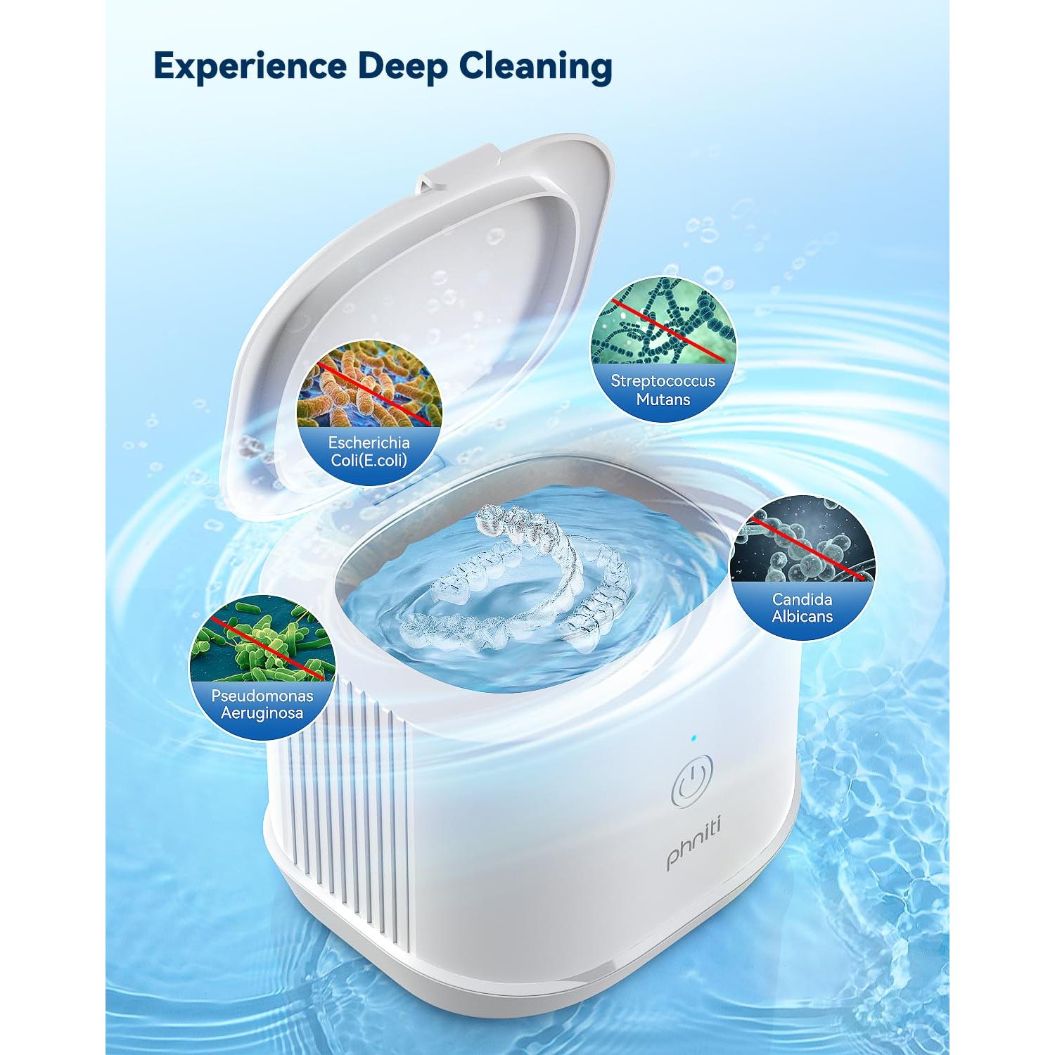 Limpiadora Ultrasónica Phniti 46kHz para Joyería y Dentaduras