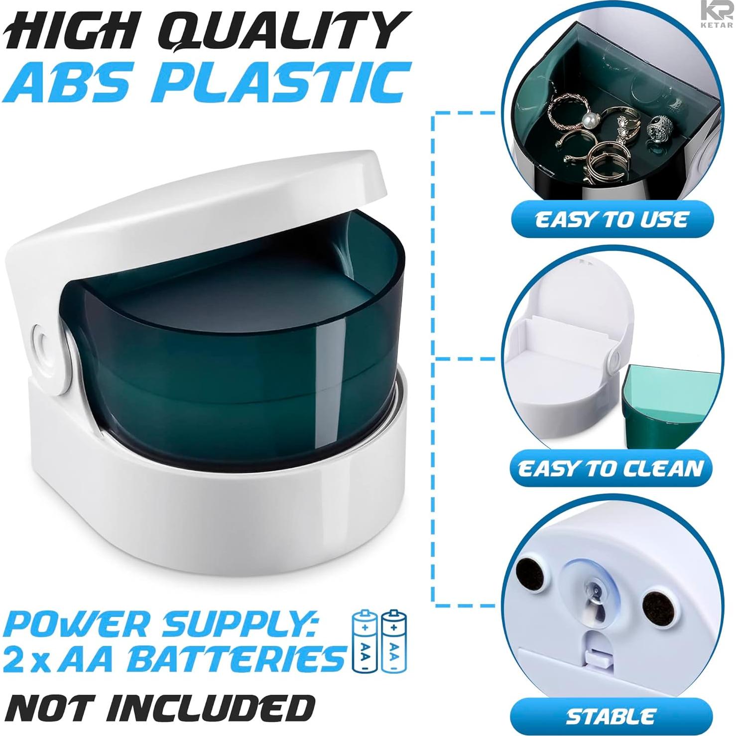 Limpiador Ultrasónico de Joyas KETAR - Portátil y Eficiente