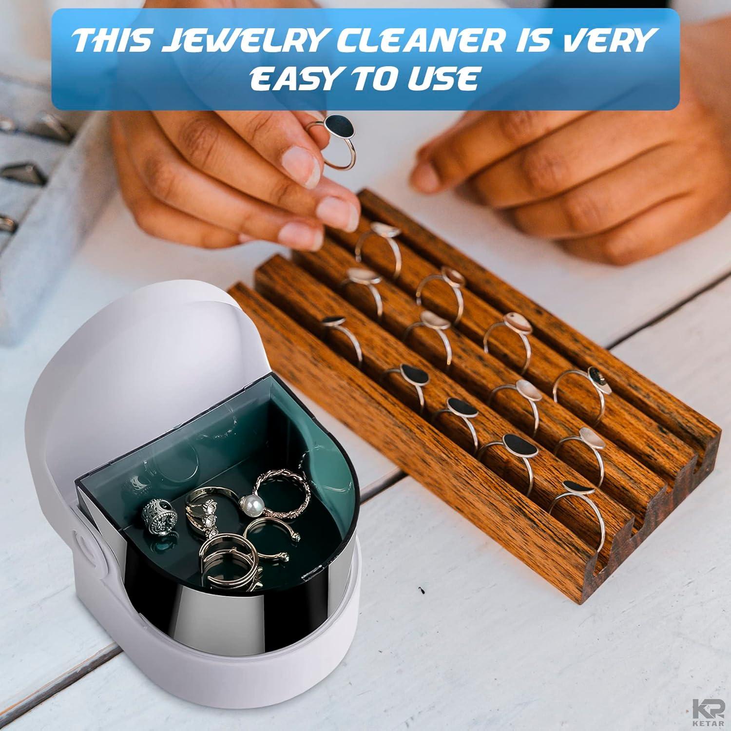 Limpiador Ultrasónico de Joyas KETAR - Portátil y Eficiente