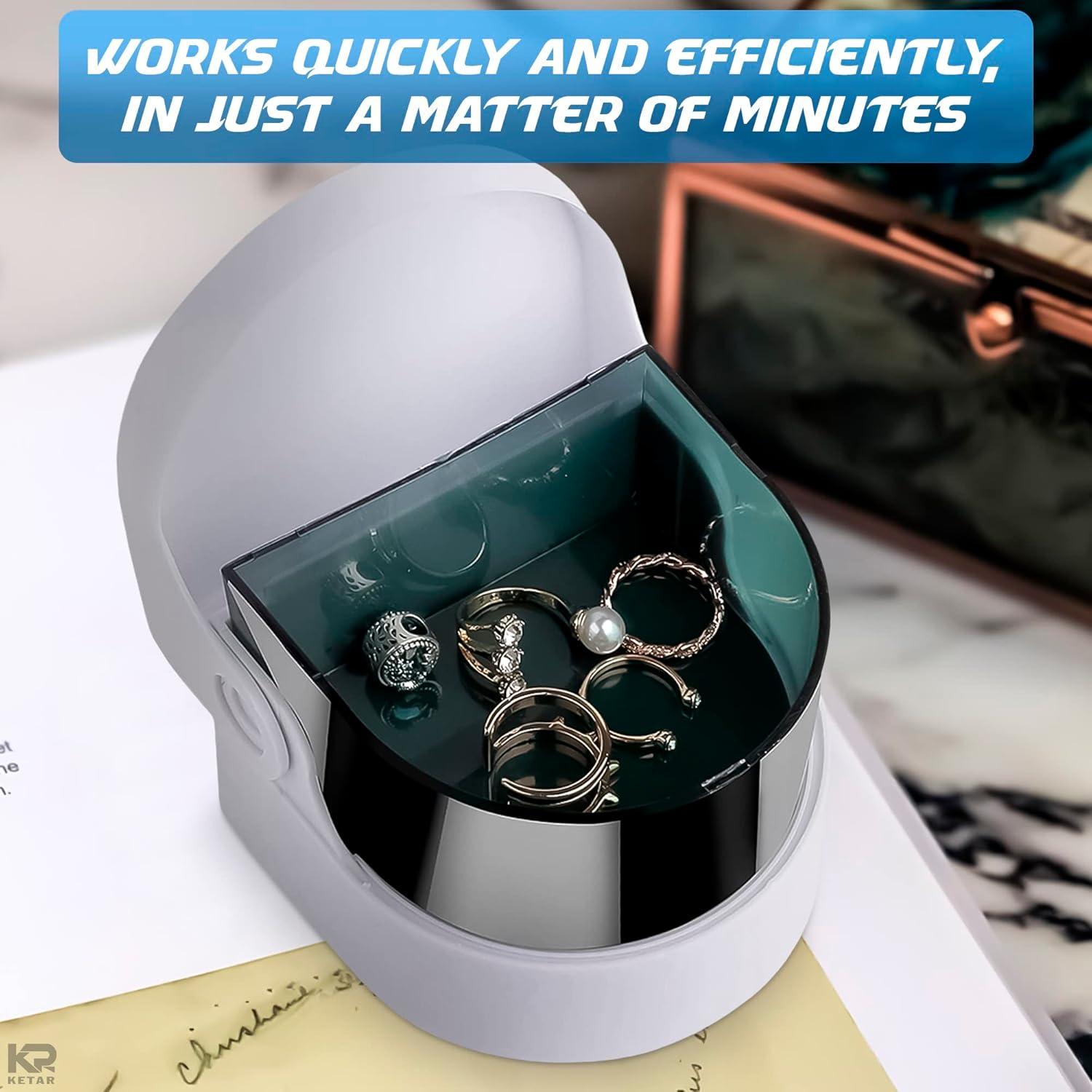 Limpiador Ultrasónico de Joyas KETAR - Portátil y Eficiente