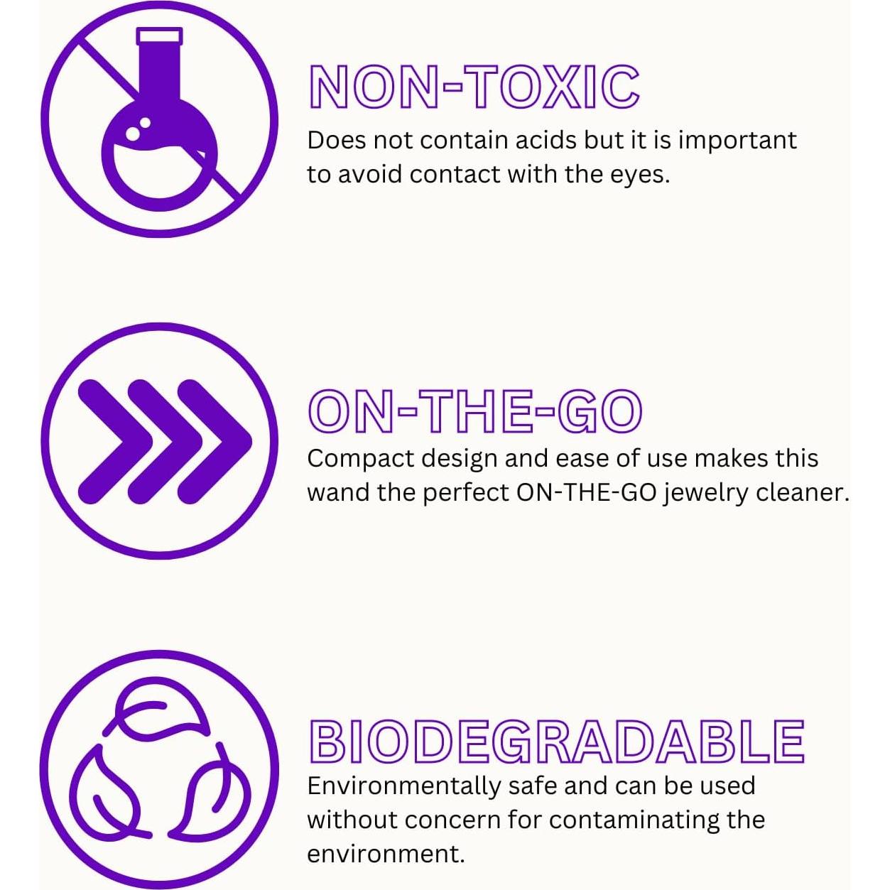 GemOro Sparkle Wand | Bolígrafo Limpiador de Joyería Portátil