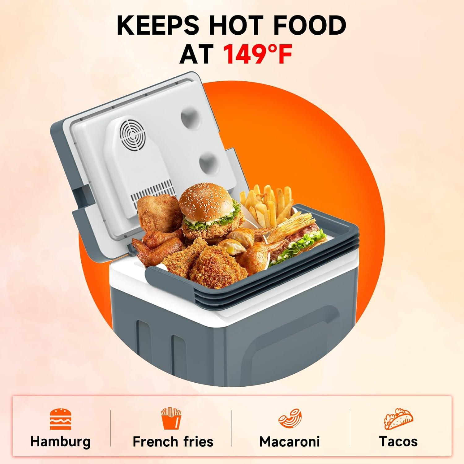 Enfriador y Calentador Eléctrico SHAREWIN 30L Portátil Gris