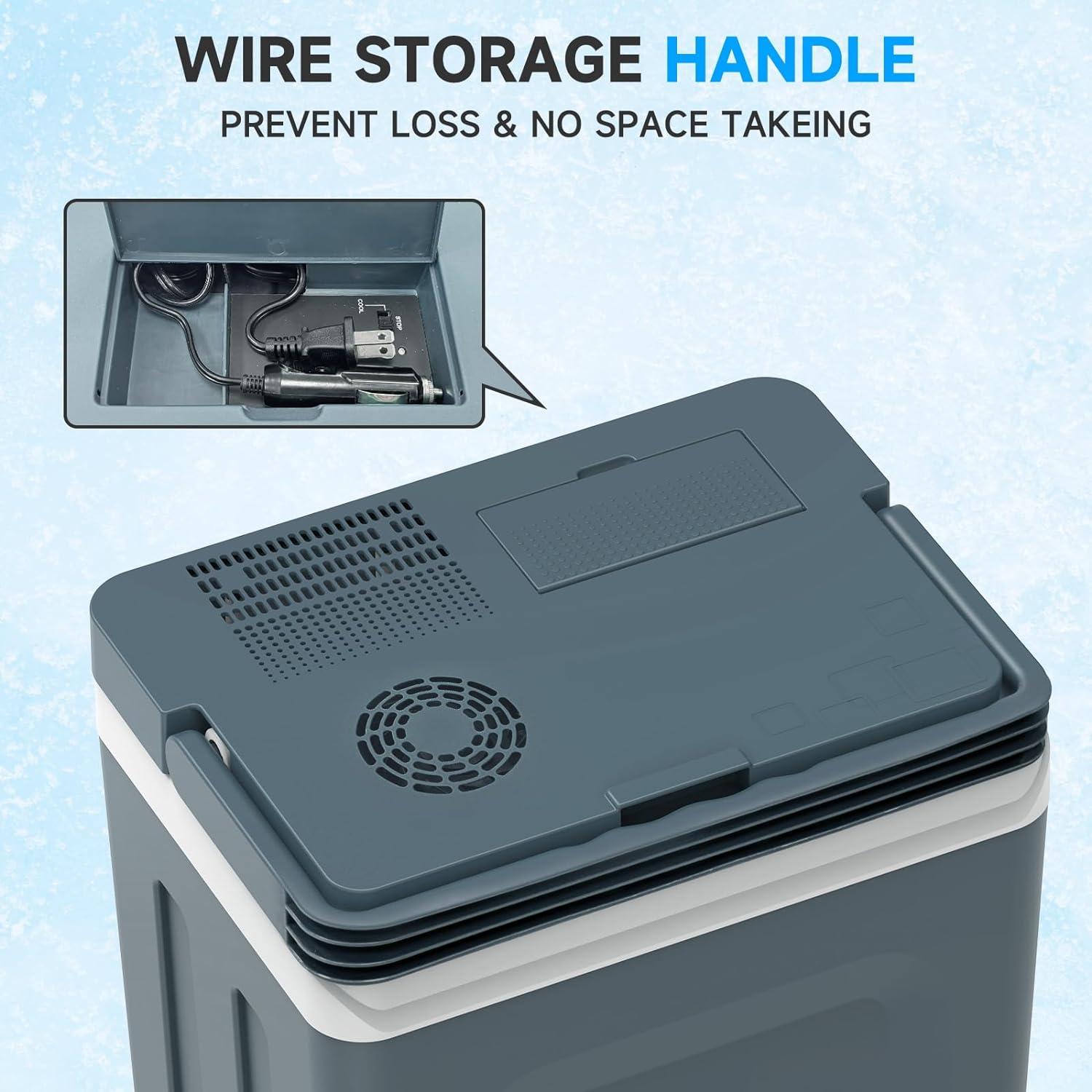 Enfriador y Calentador Eléctrico SHAREWIN 30L Portátil Gris