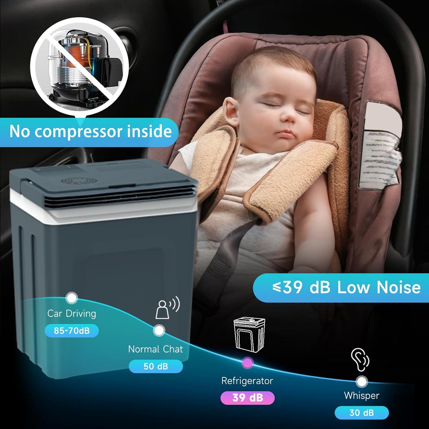 Enfriador y Calentador Eléctrico SHAREWIN 30L Portátil Gris