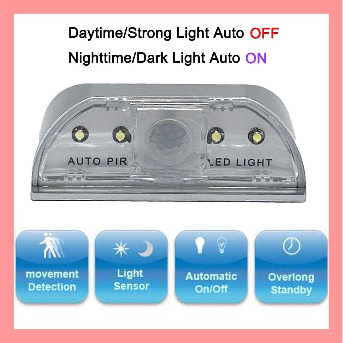 Detector de Movimiento Infrarrojo Inalámbrico DEEIRAO LED Plata