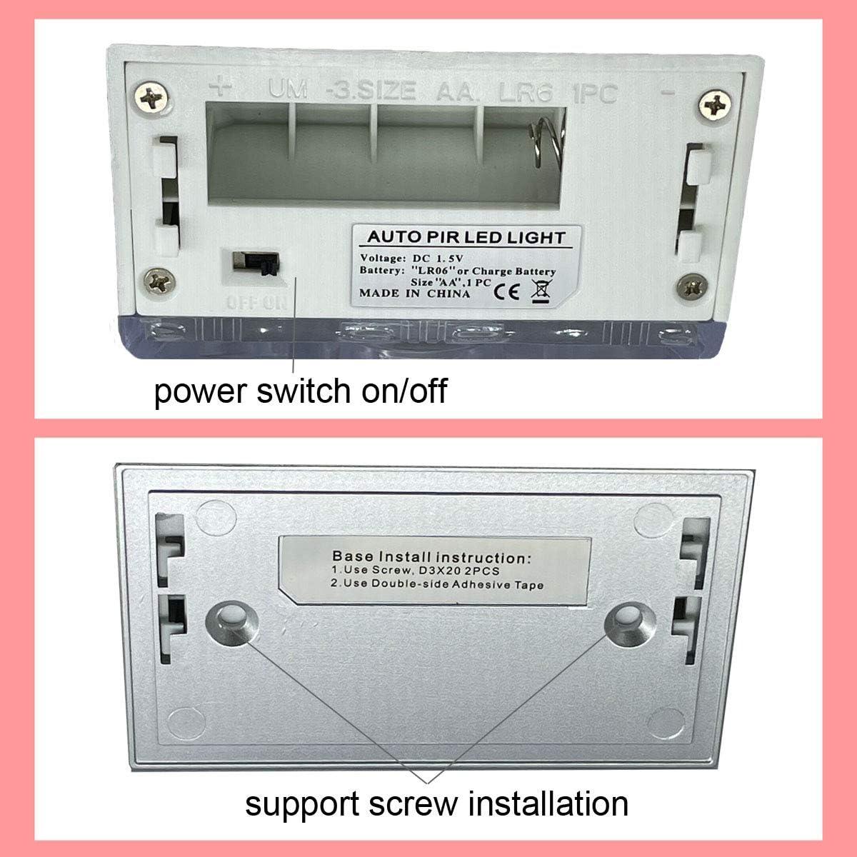 Detector de Movimiento Infrarrojo Inalámbrico DEEIRAO LED Plata