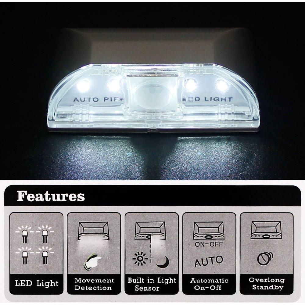 Luz de Llave Inalámbrica SENHAI con Sensor de Movimiento y 4 LED