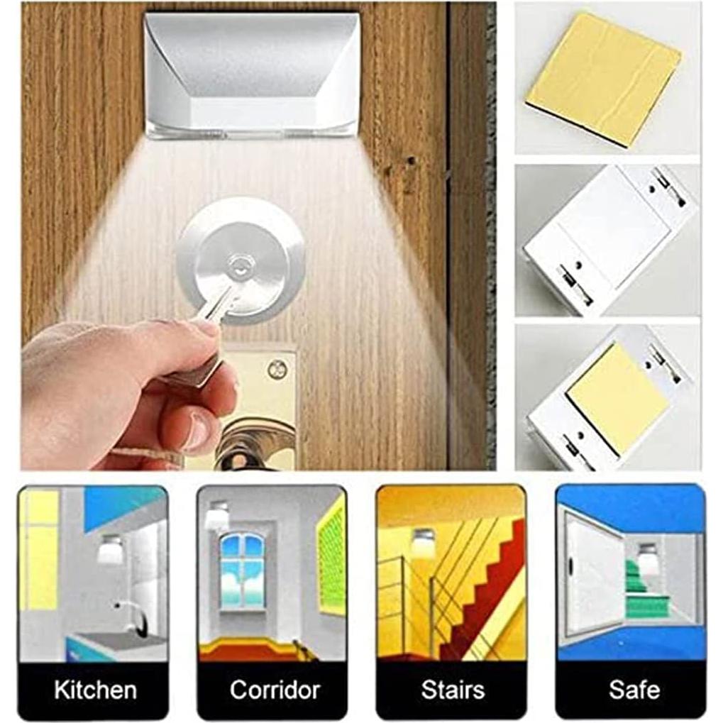 Lámpara LED con sensor de movimiento DEEIRAO LENMO, 4 bombillas