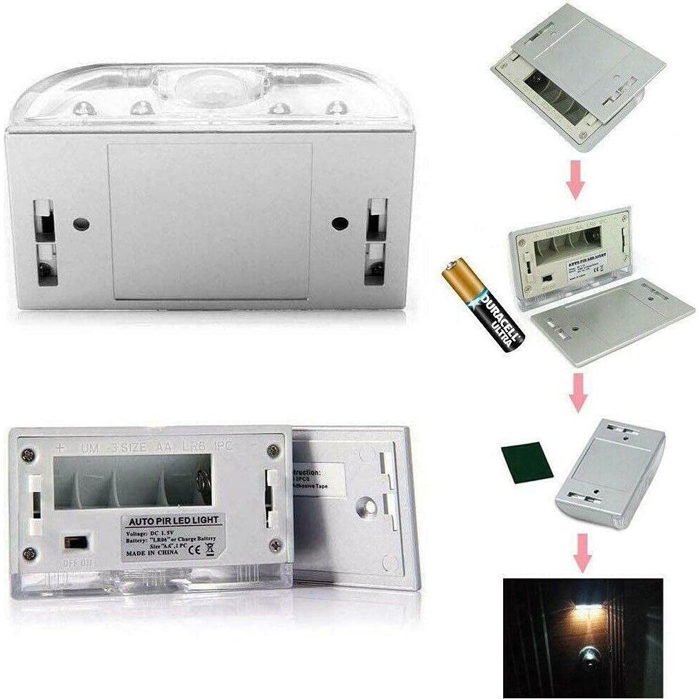 Lámpara LED con sensor de movimiento DEEIRAO LENMO, 4 bombillas