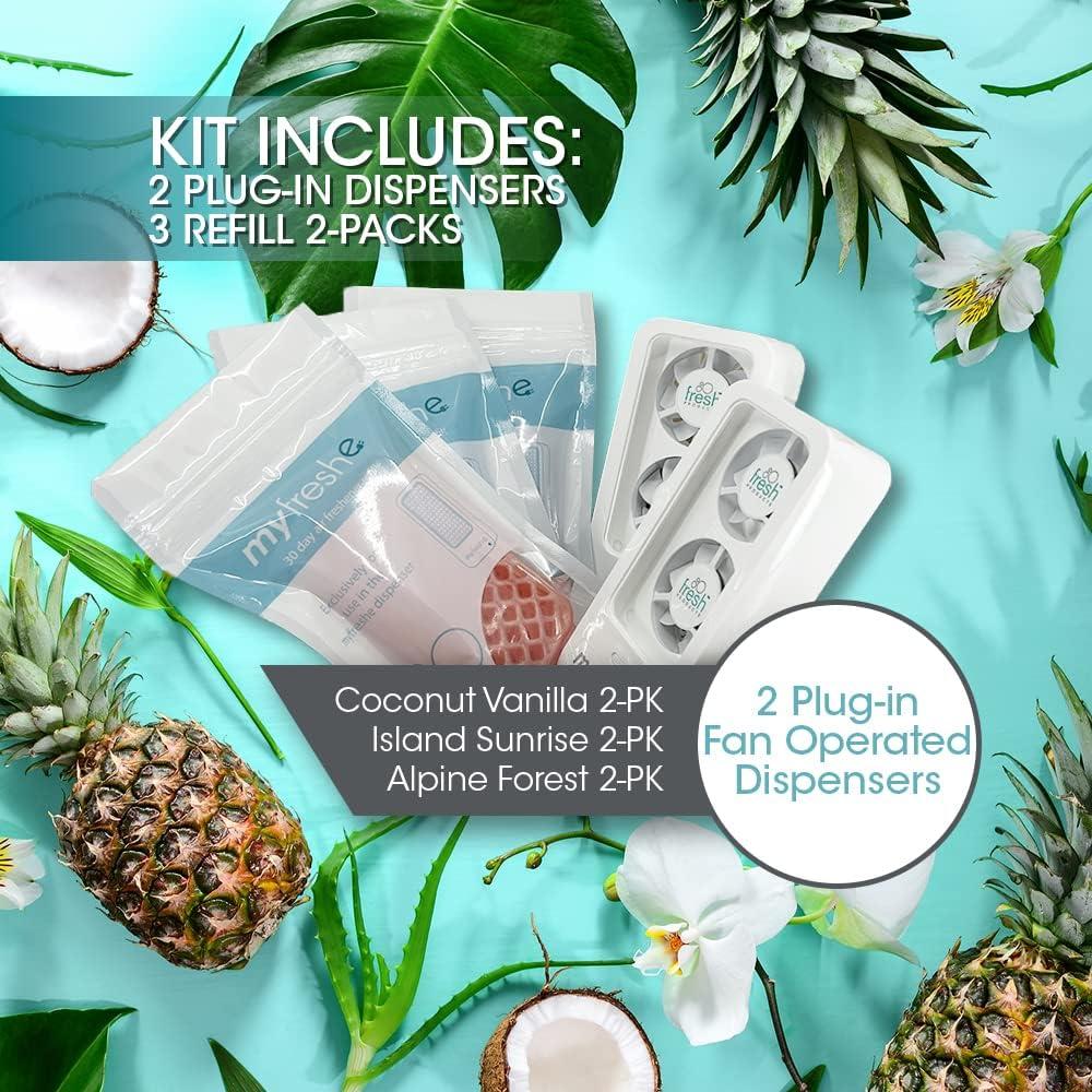 Ambientador Enchufable myfreshe Kit Inicial 2 Dispensadores 6 Fragancias