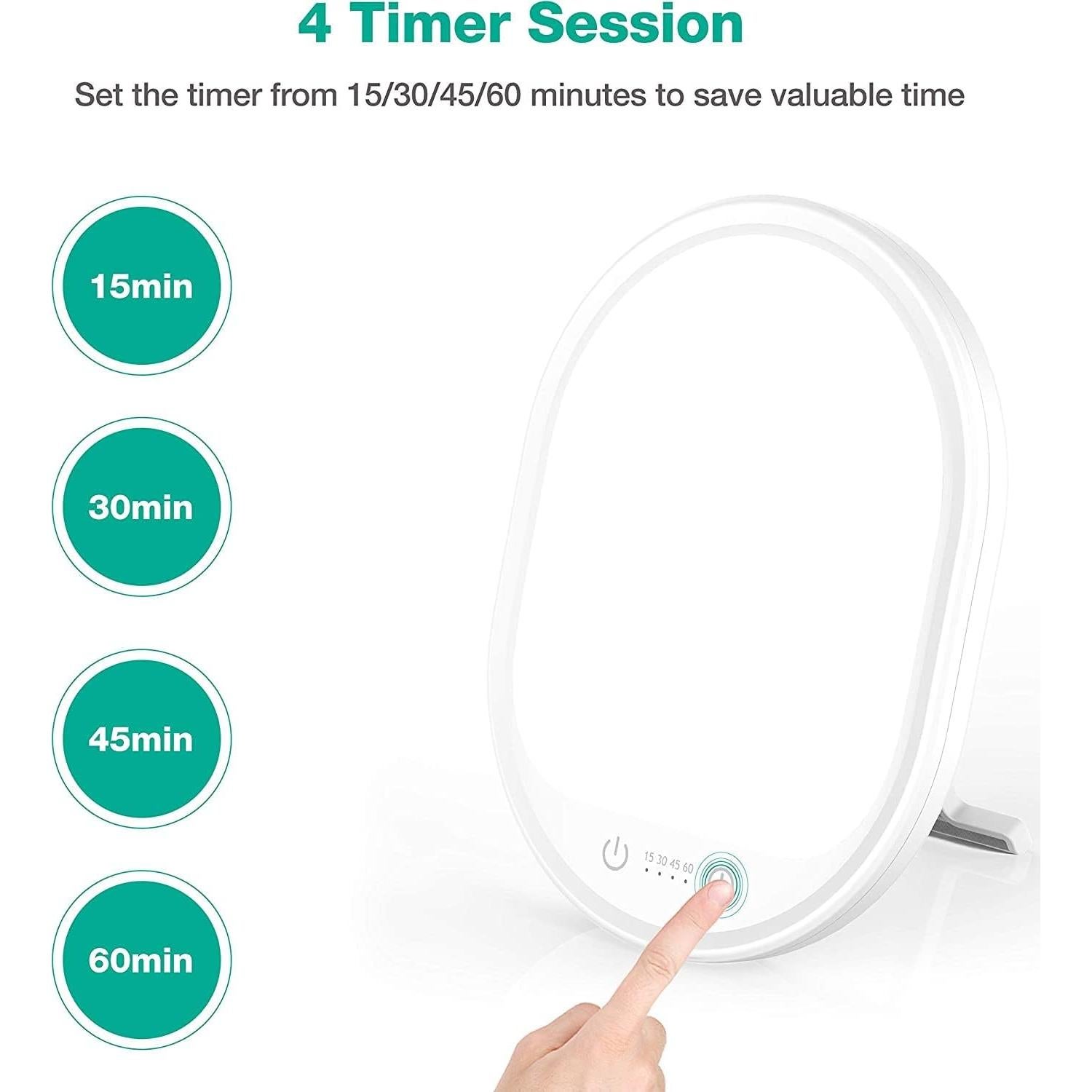 Lámpara de Terapia de Luz Erligpowht 10000 Lux Control Táctil