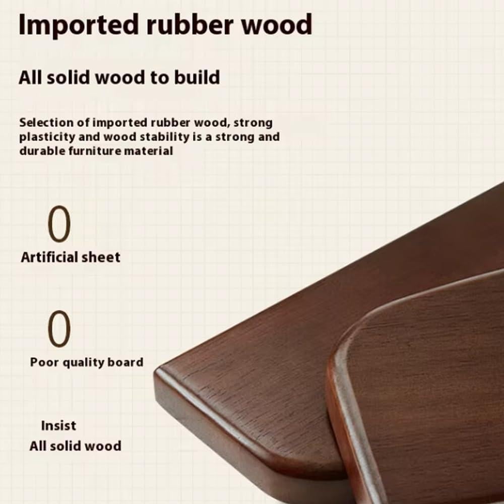 Stackable Stools Set of 4, Wooden Stacking Stools, 18 Inch Round Nesting Table, Multifunctional Solid Wood Chairs Set for Kitchen, Living Room, Bar