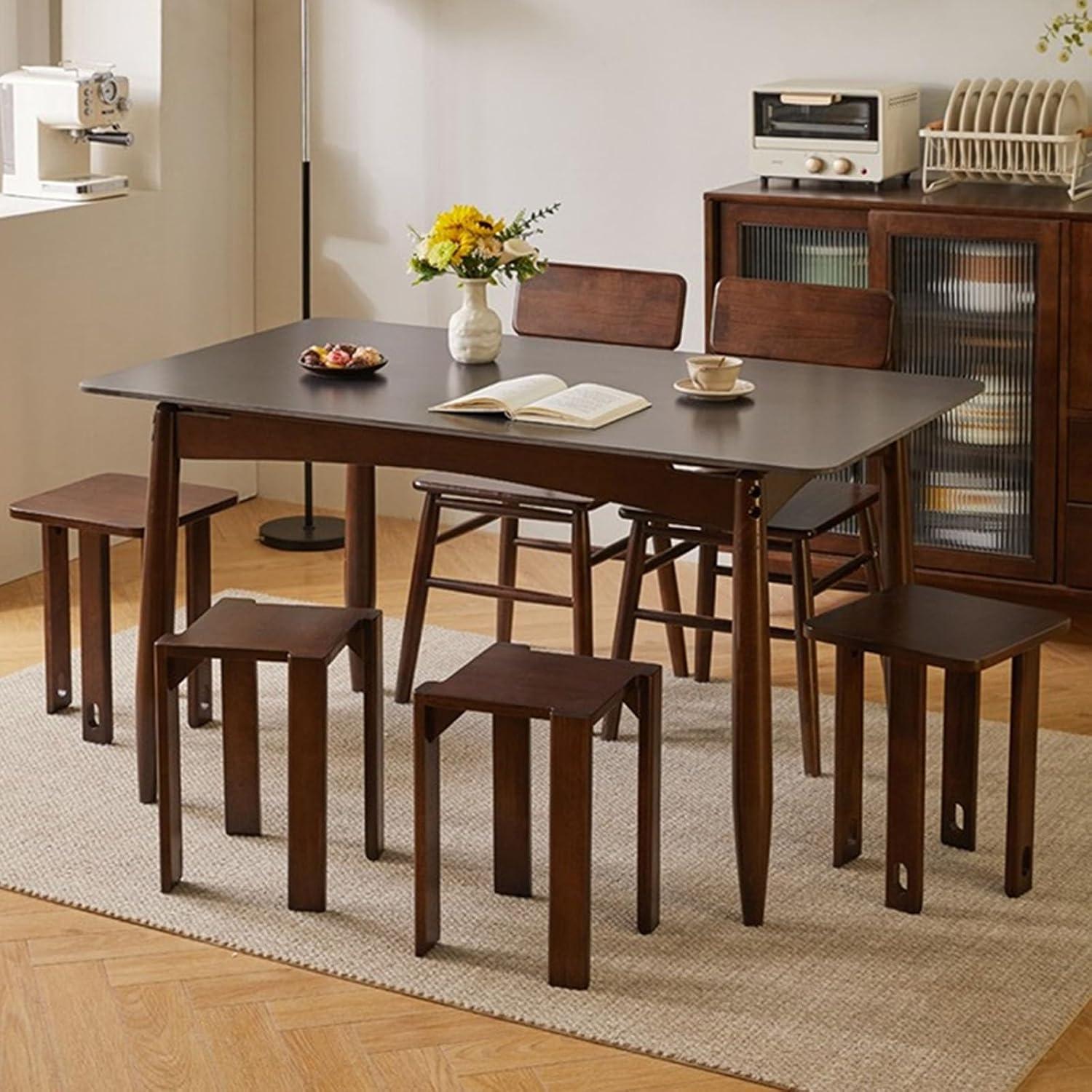 Juego de Taburetes Apilables de Madera Genérico 4 Piezas