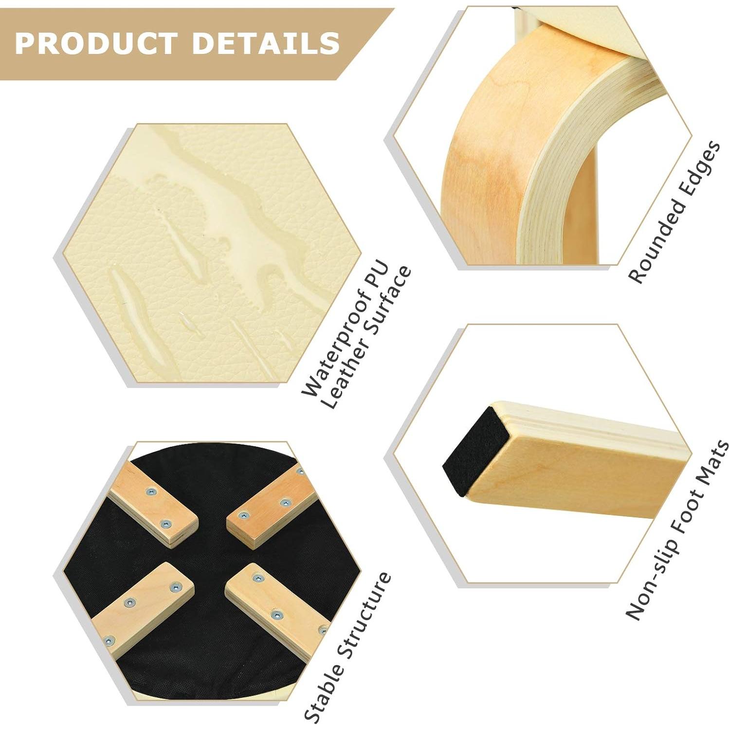 Juego de 4 Taburetes Apilables COSTWAY de Madera Curvada 47 cm