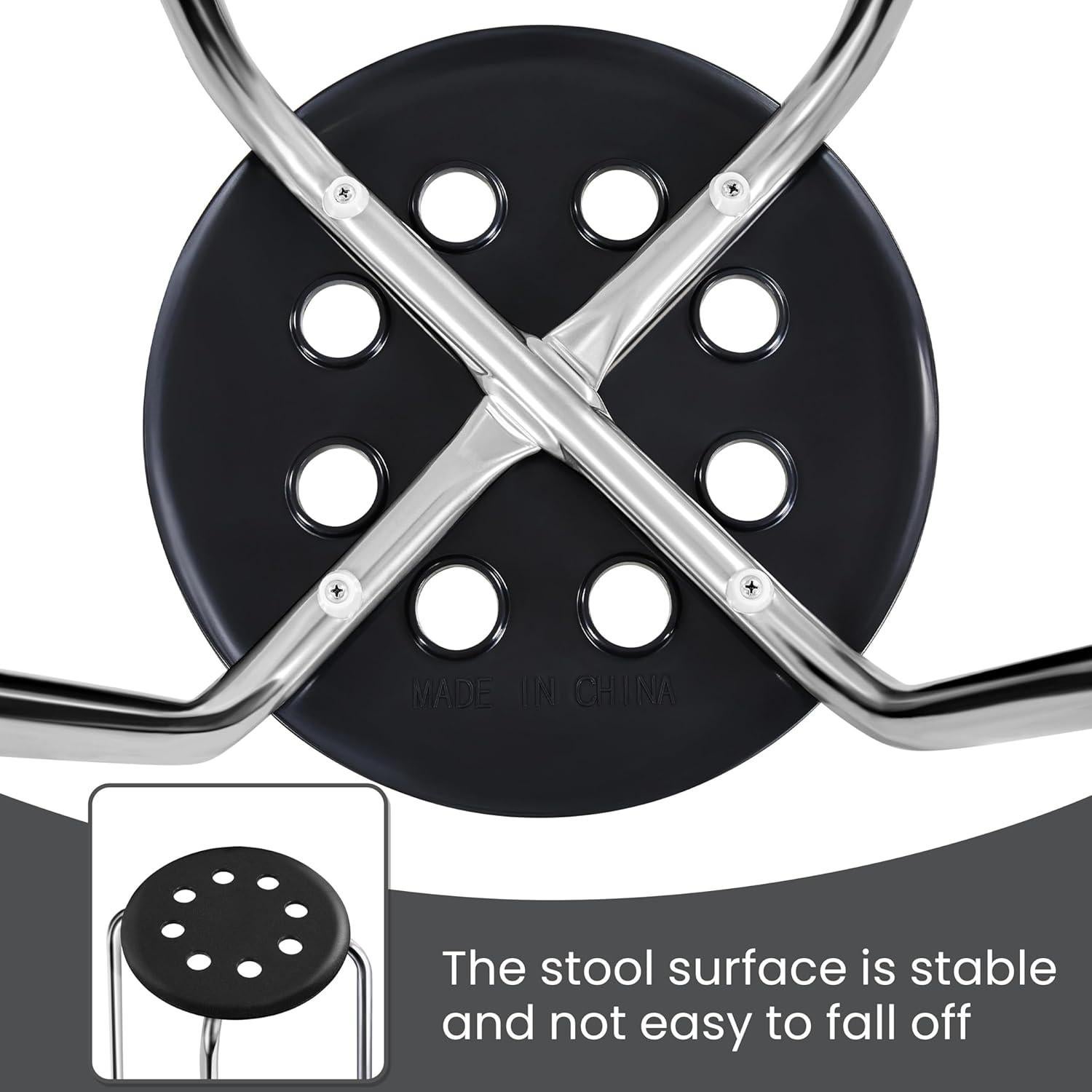 Taburetes Apilables Yaheetech de Plástico 43.9cm Plateado - Juego de 5