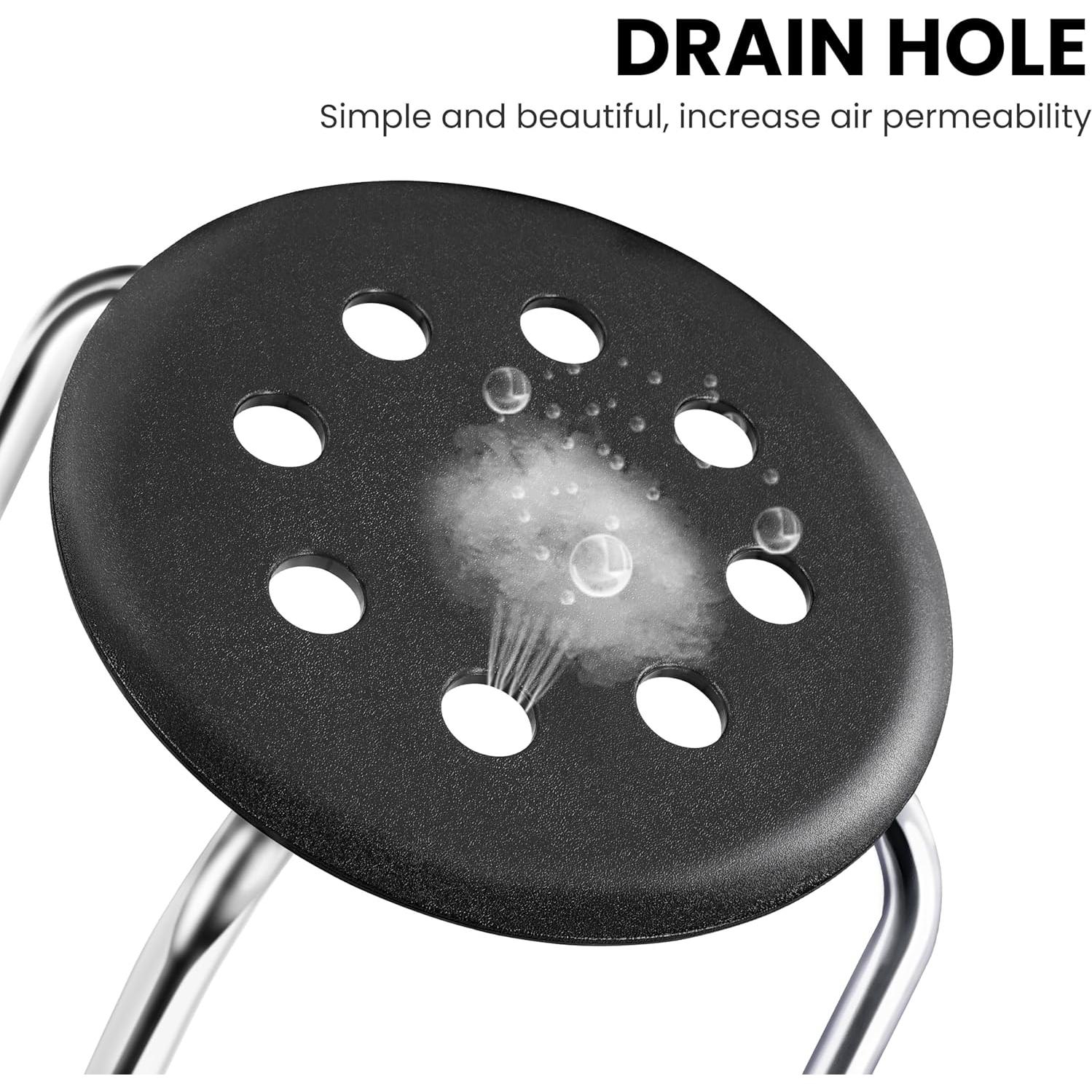 Taburetes Apilables Yaheetech de Plástico 43.9cm Plateado - Juego de 5