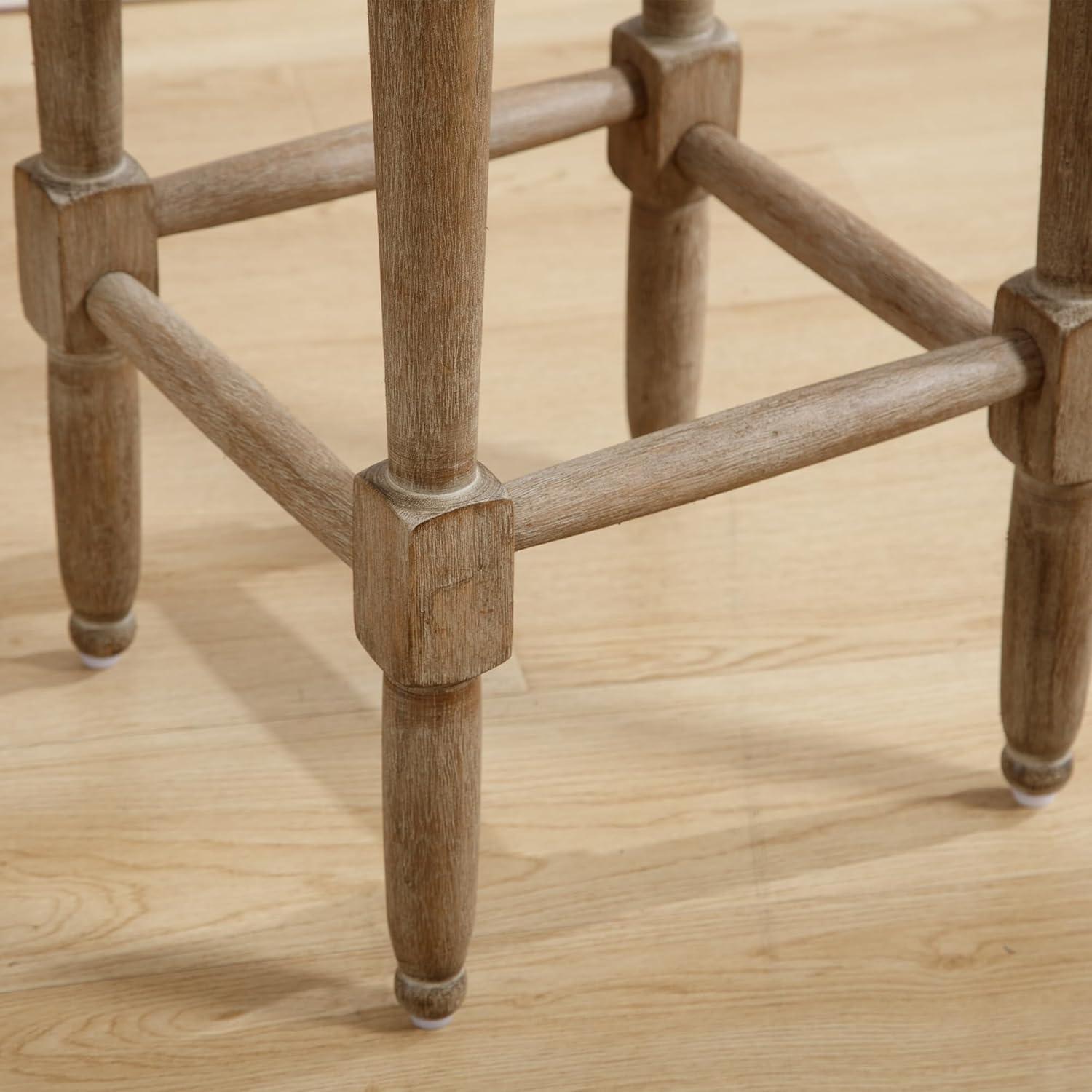 Taburetes de cocina rústicos LZAREAL, juego de 2, 34.92 cm