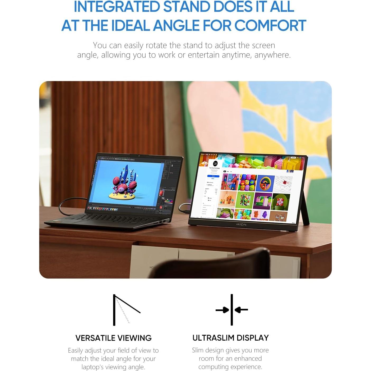 Monitor Portátil ARZOPA Z1FC 16.1" 144Hz FHD IPS